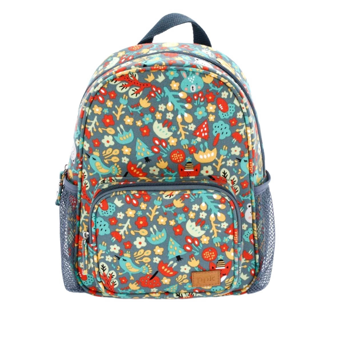 Mini Size Backpack For Little Kids, Toddlers (age 3-8 Y) - Fun Animals Print- Green/ Grey