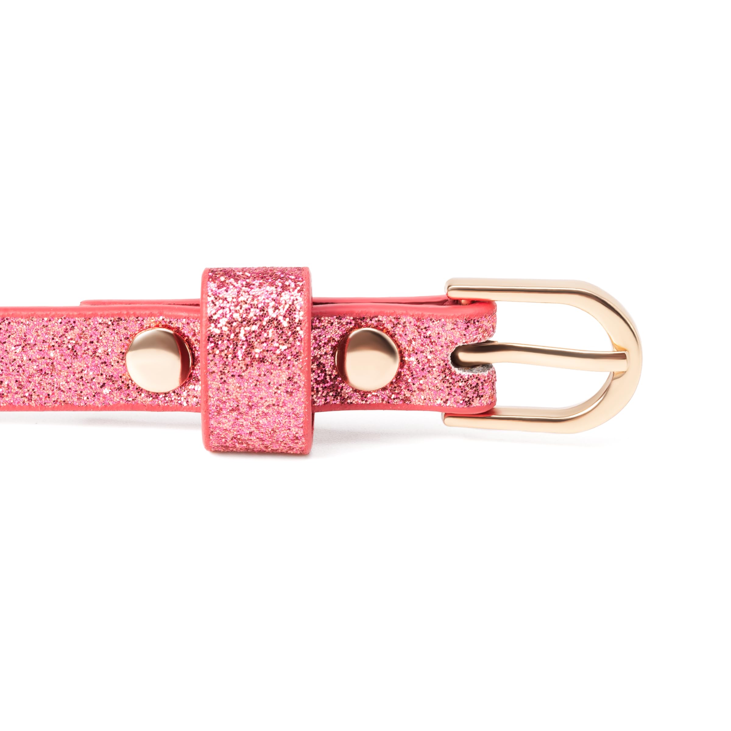 Ultra-skinny Sparkly Glitter Belt For Girls 4 To 14