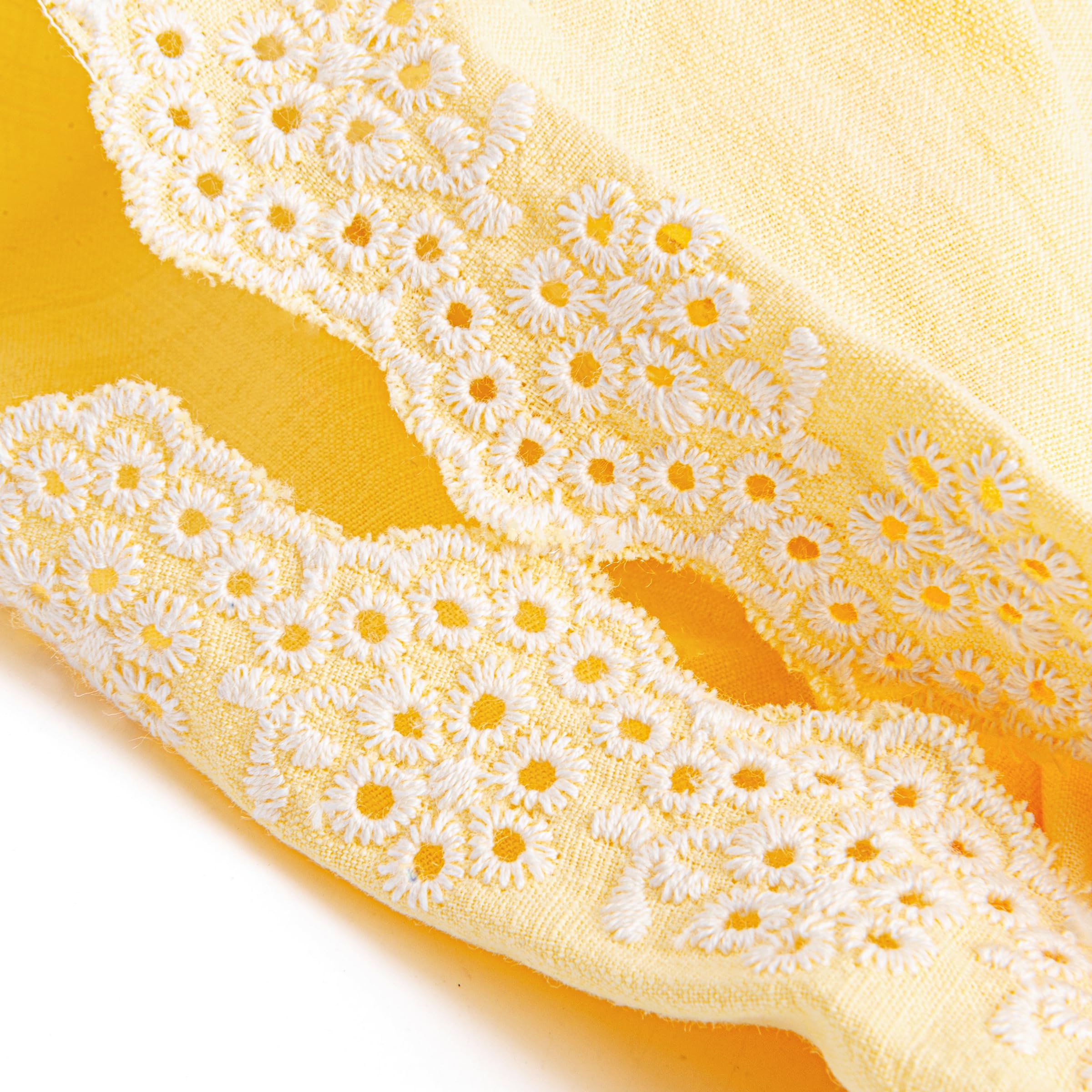 Eyelet Needlework Embroidered Bandana Headband – For Girls Ages 5–12 Years