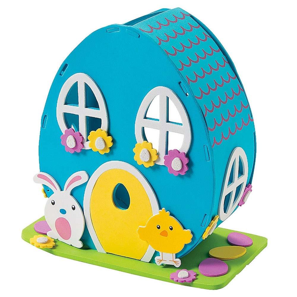 Easter Bunny Foam House Diy Easter Craft Kit