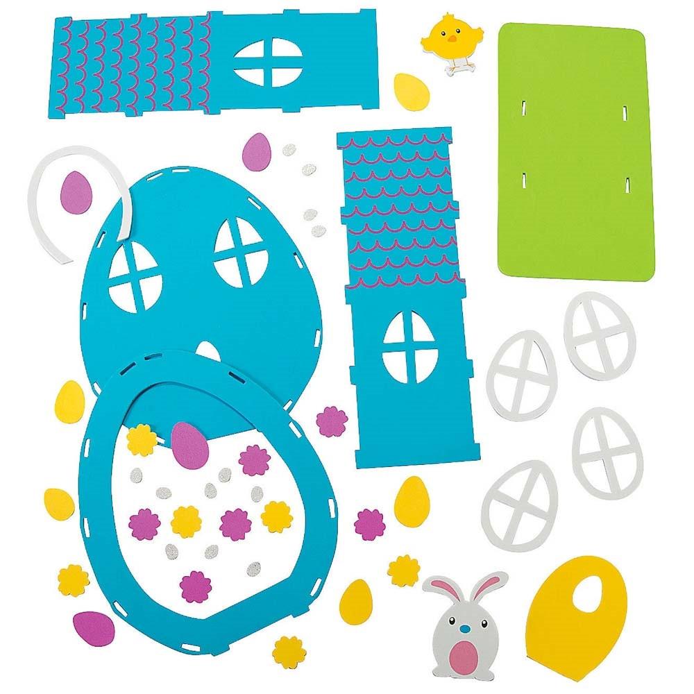 Easter Bunny Foam House Diy Easter Craft Kit