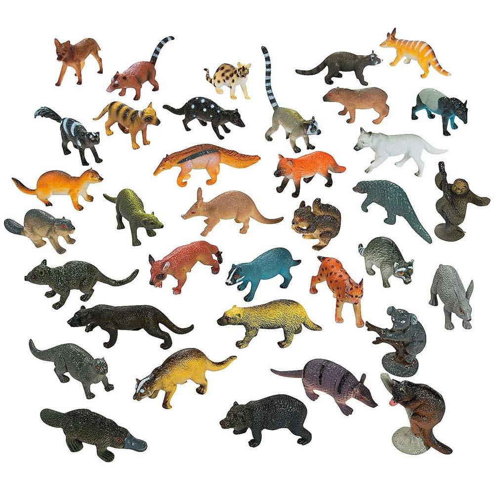 Set Of 12 Forest Animals Action Figurines