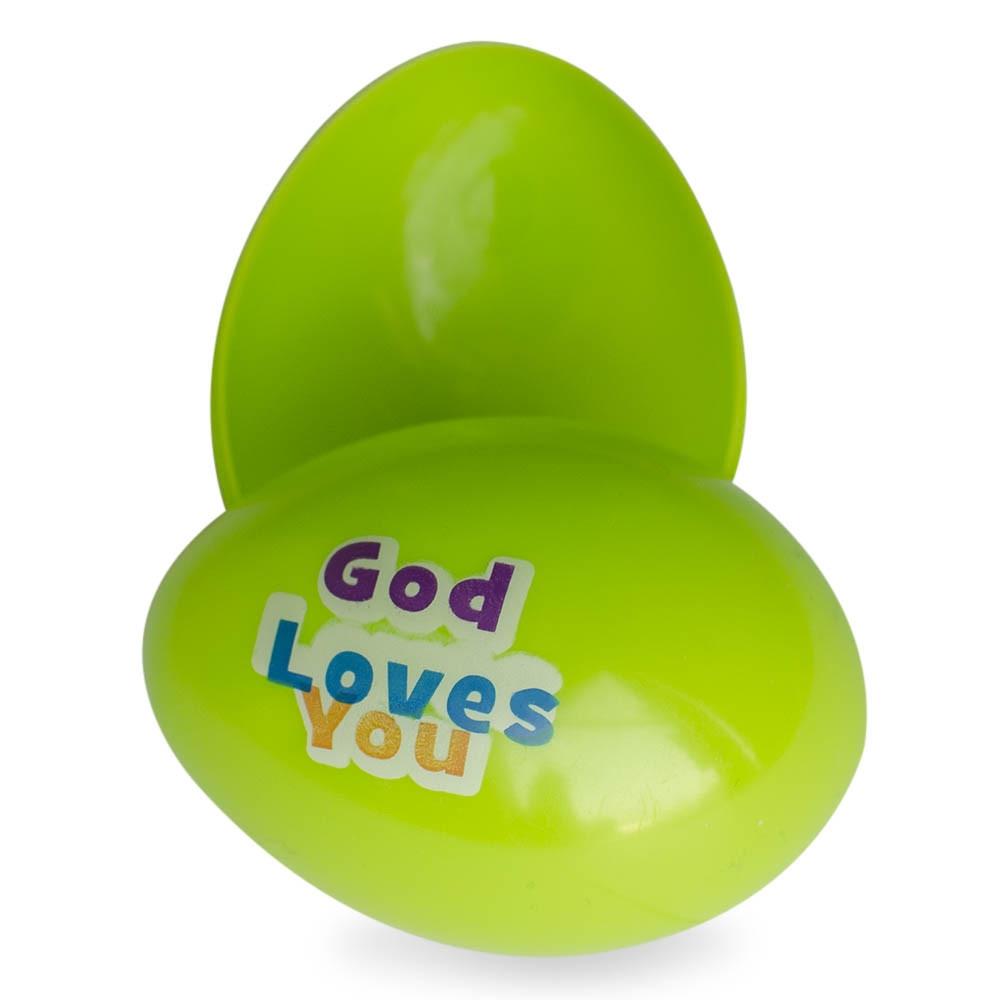 Set Of 12 Religious Quotes On Plastic Easter Eggs