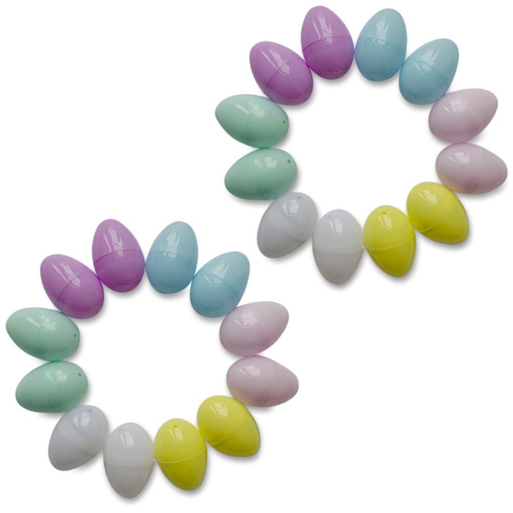 Set Of 24 Mini Assorted Pastel Plastic Eggs