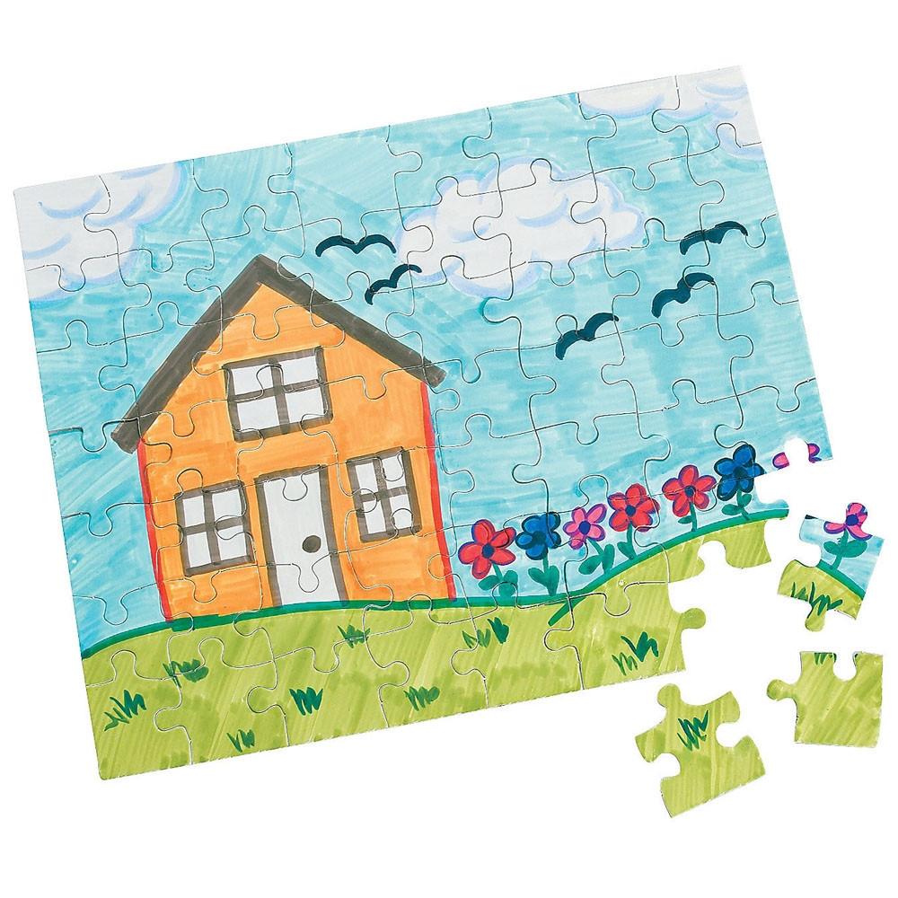 Set Of 6 White Blank Create A Jigsaw Puzzles 10 Inches X 8 Inches