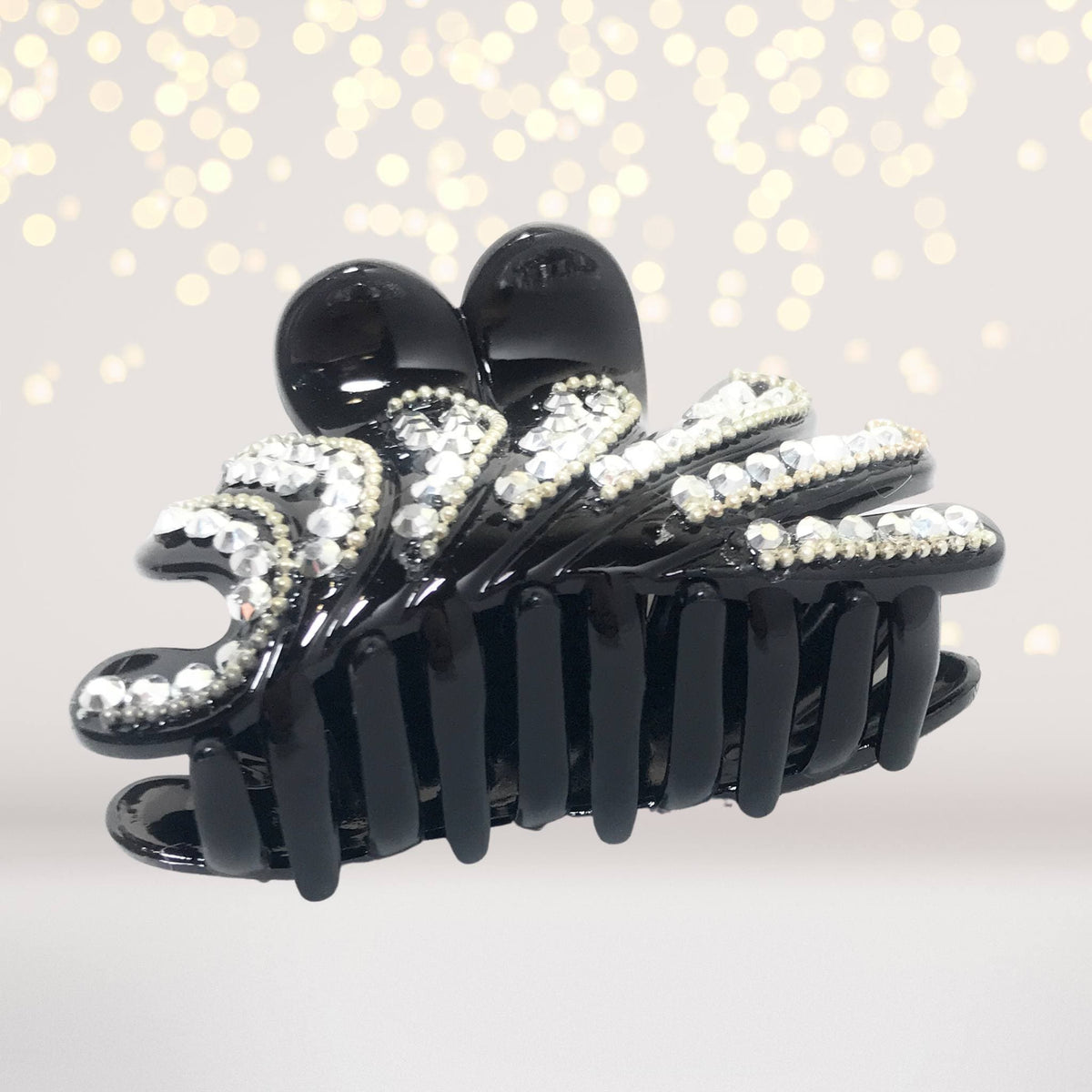 Feather Claw Clip With Bling Stones