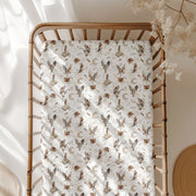 Feathers And Fables（owl）tencel™ Modal Crib Sheet