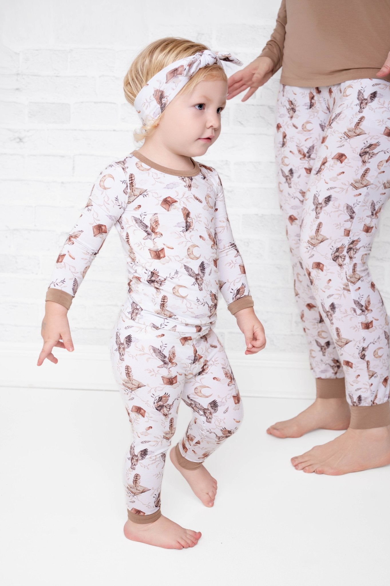 Feathers And Fables（owl）tencel™ Modal Long Sleeve Pj's