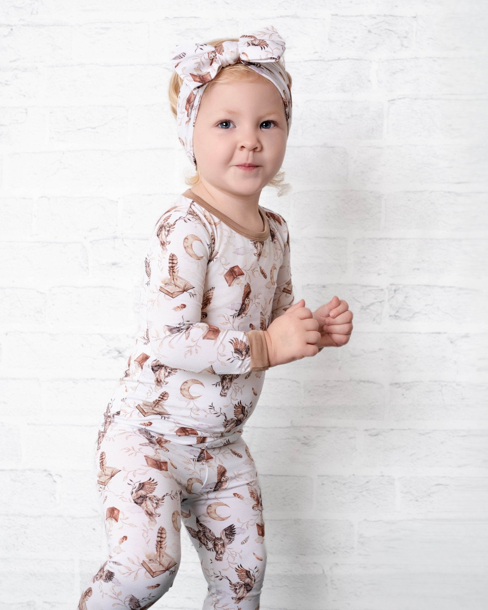 Feathers And Fables（owl）tencel™ Modal Long Sleeve Pj's