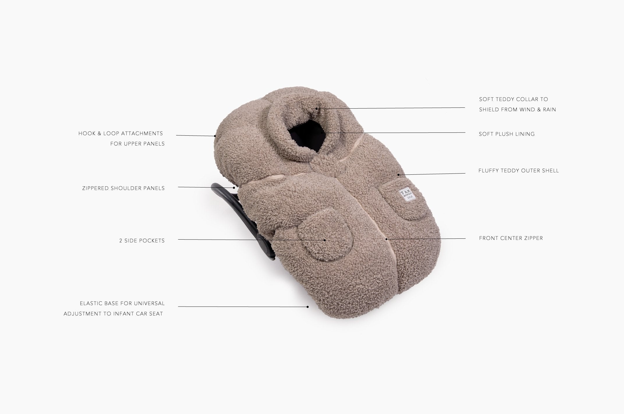 Car Seat Cocoon - Teddy