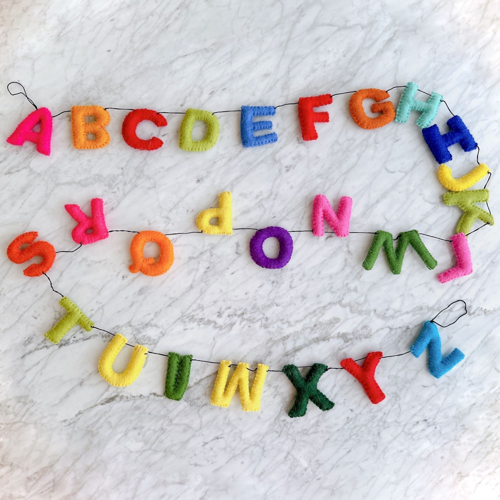 Rainbow Alphabet Banner Kids Room Garland 7ft
