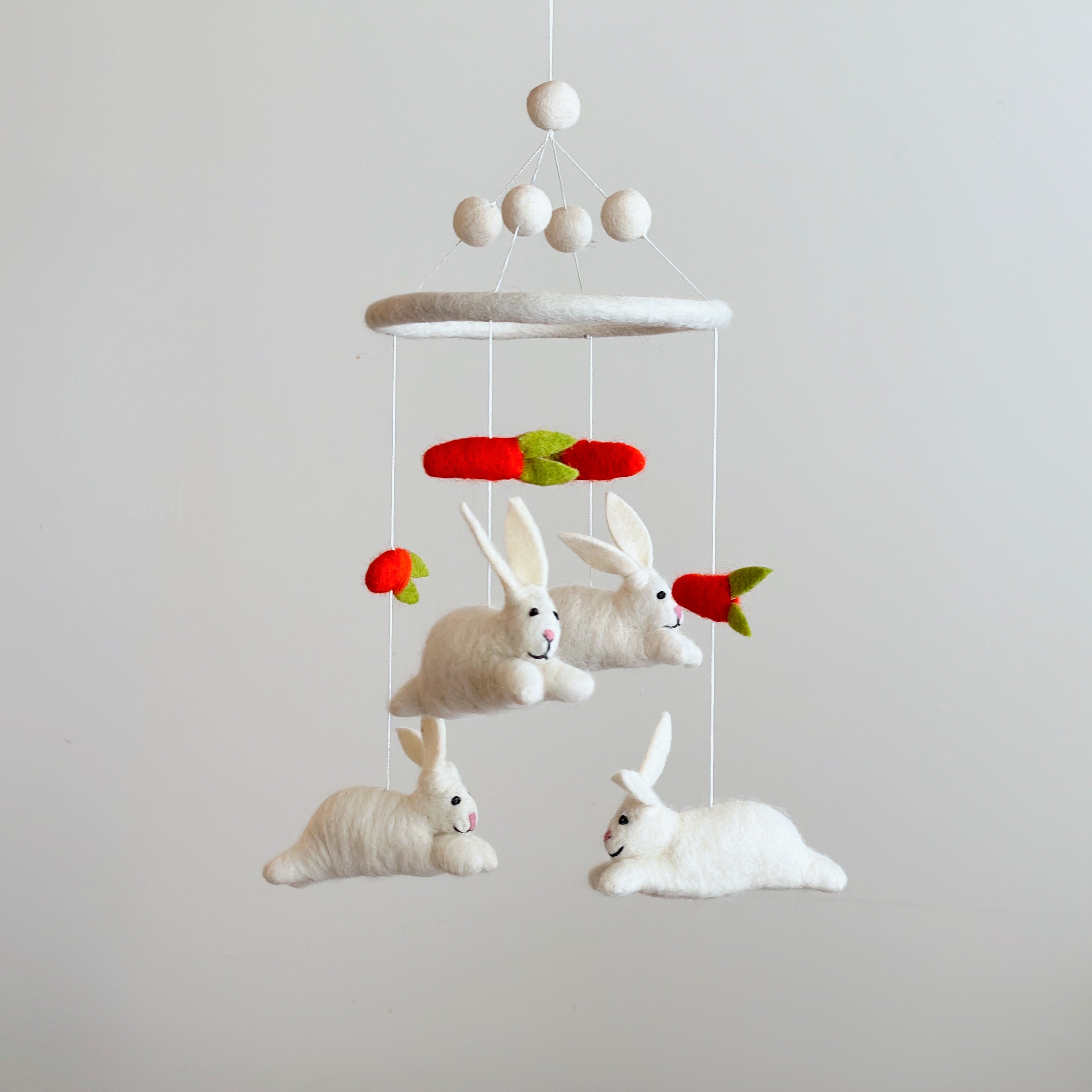 Felt Baby Mobile - Bunnies & Carrots