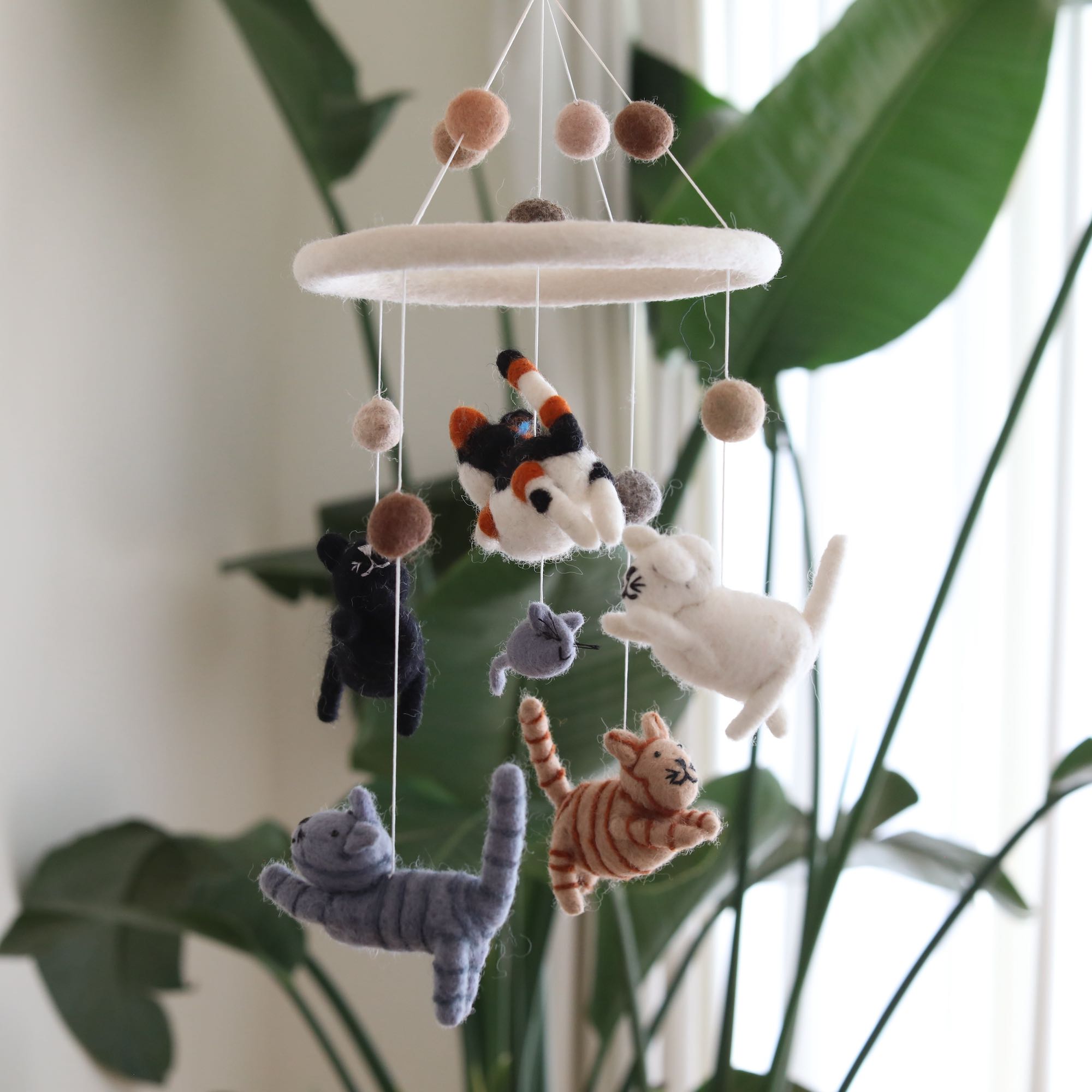 Felt Cat Baby Mobile