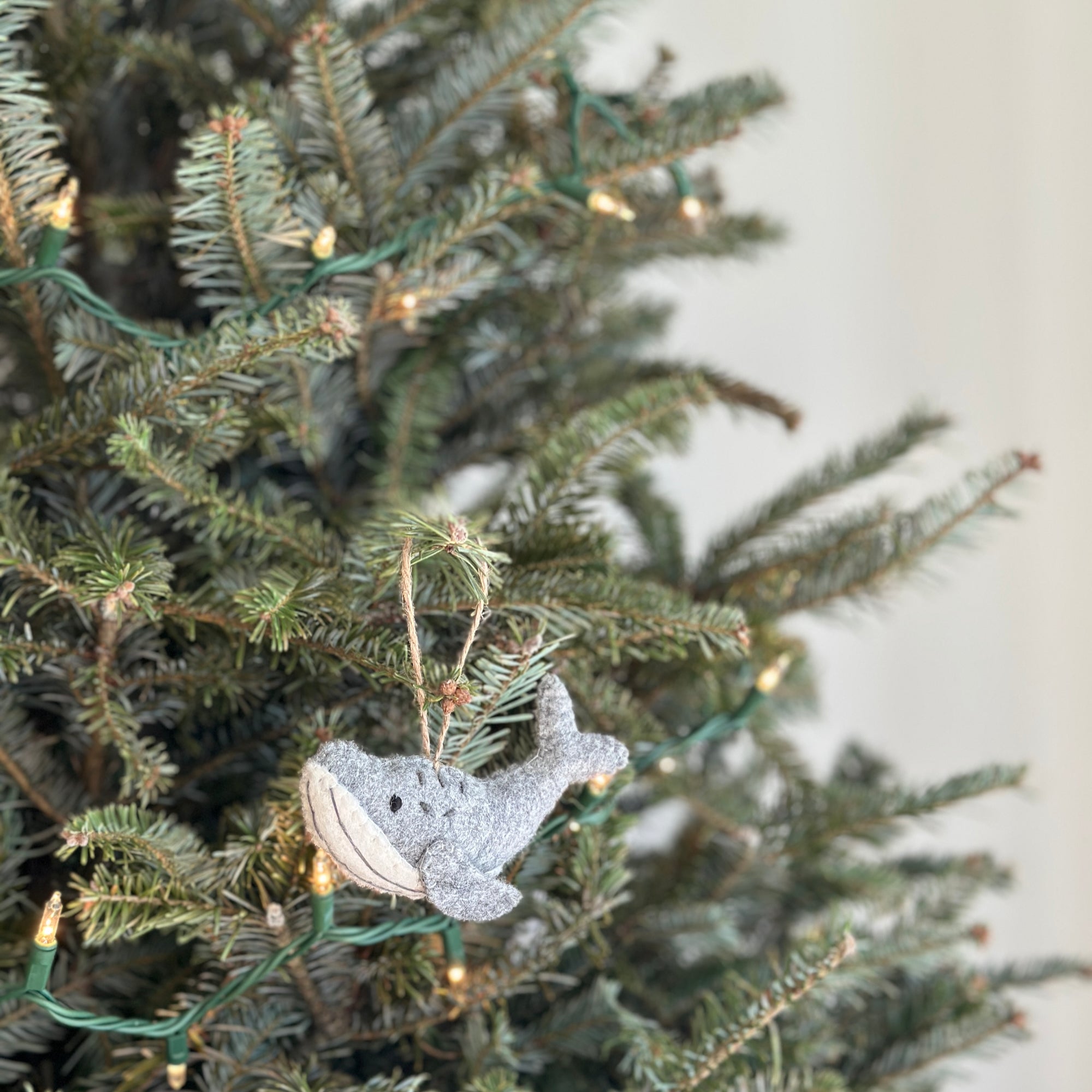 Felt Christmas Ornaments Set Of 2 - Whales