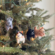 Felt Christmas Ornaments Set Of 4 - Cats