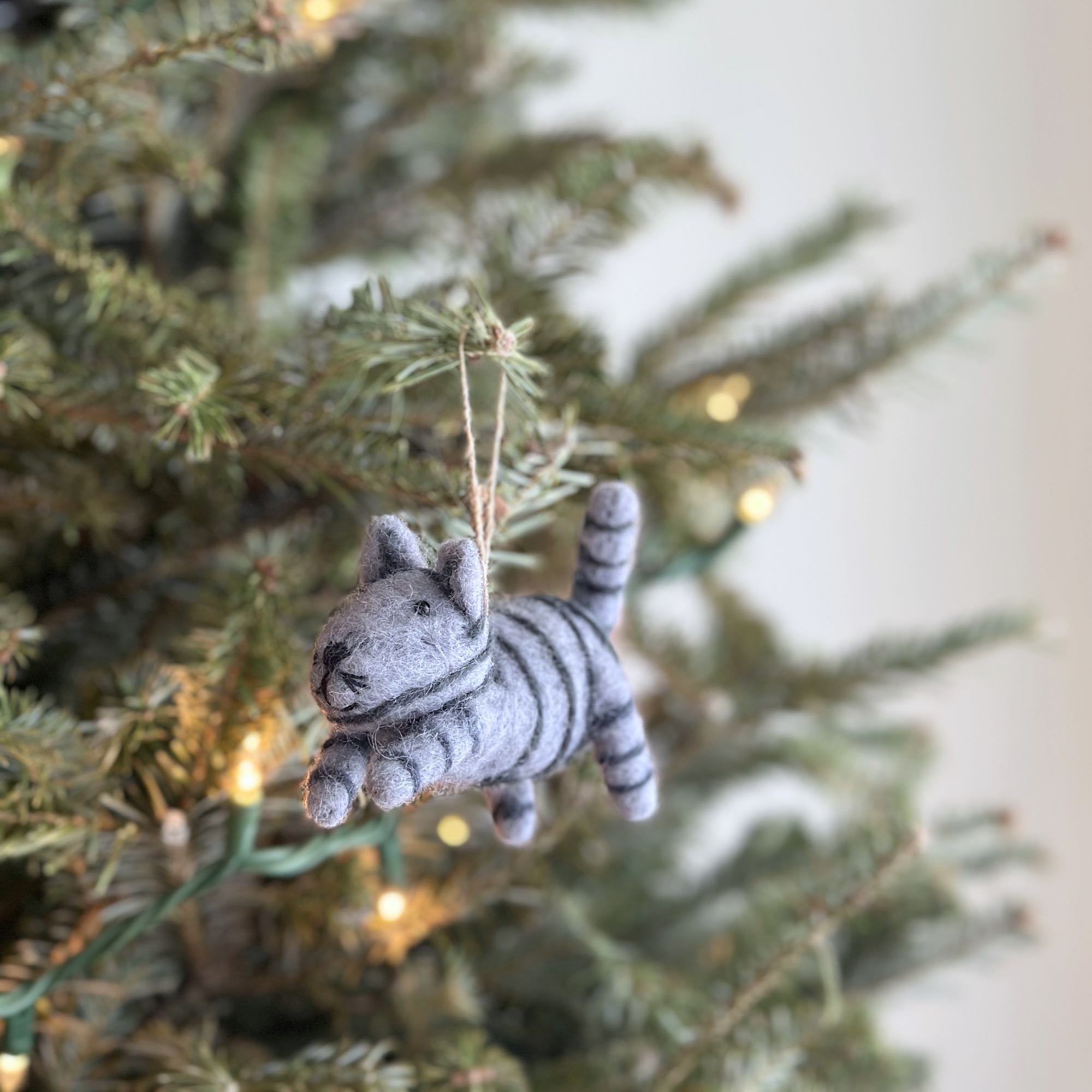 Felt Christmas Ornaments Set Of 4 - Cats