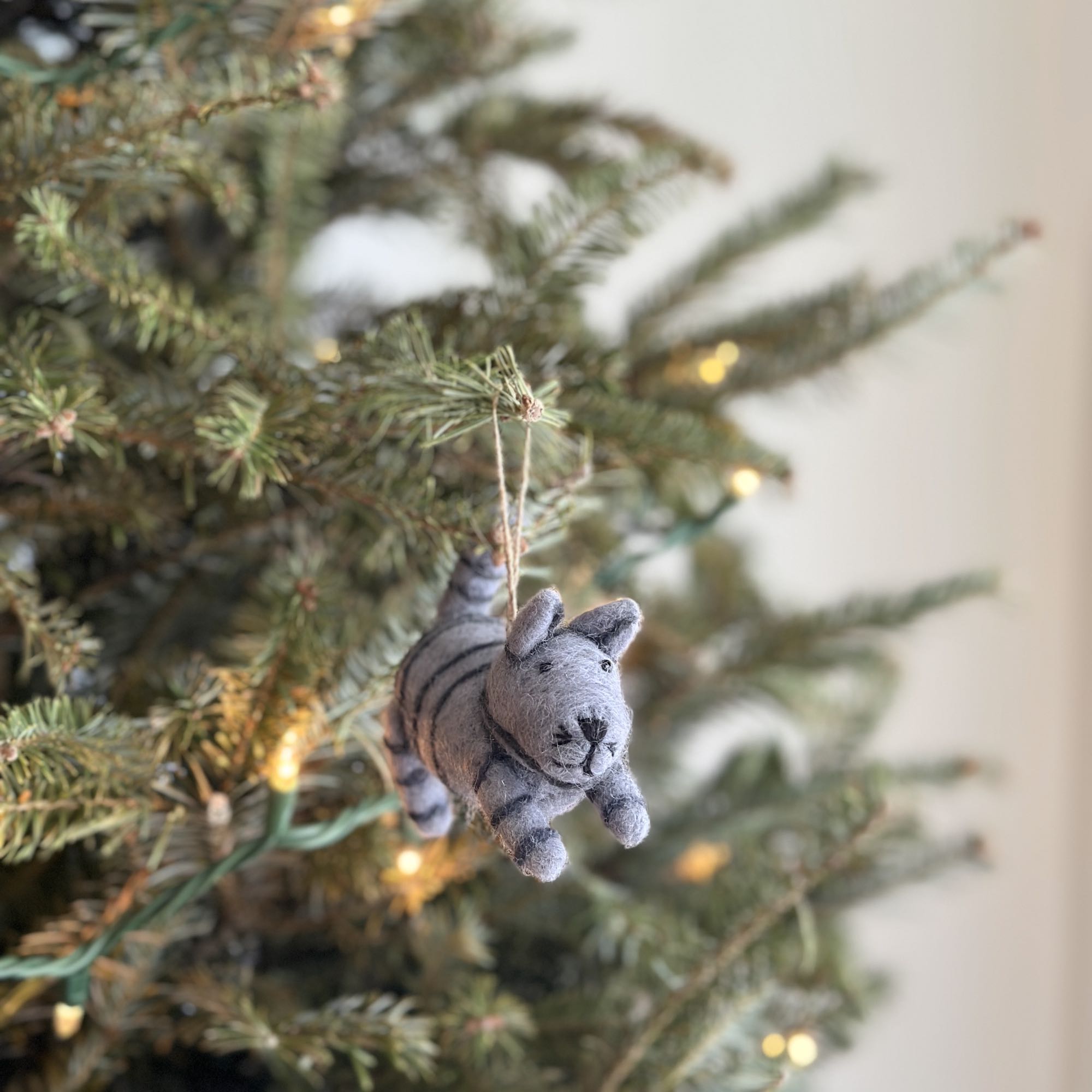 Felt Christmas Ornaments Set Of 4 - Cats