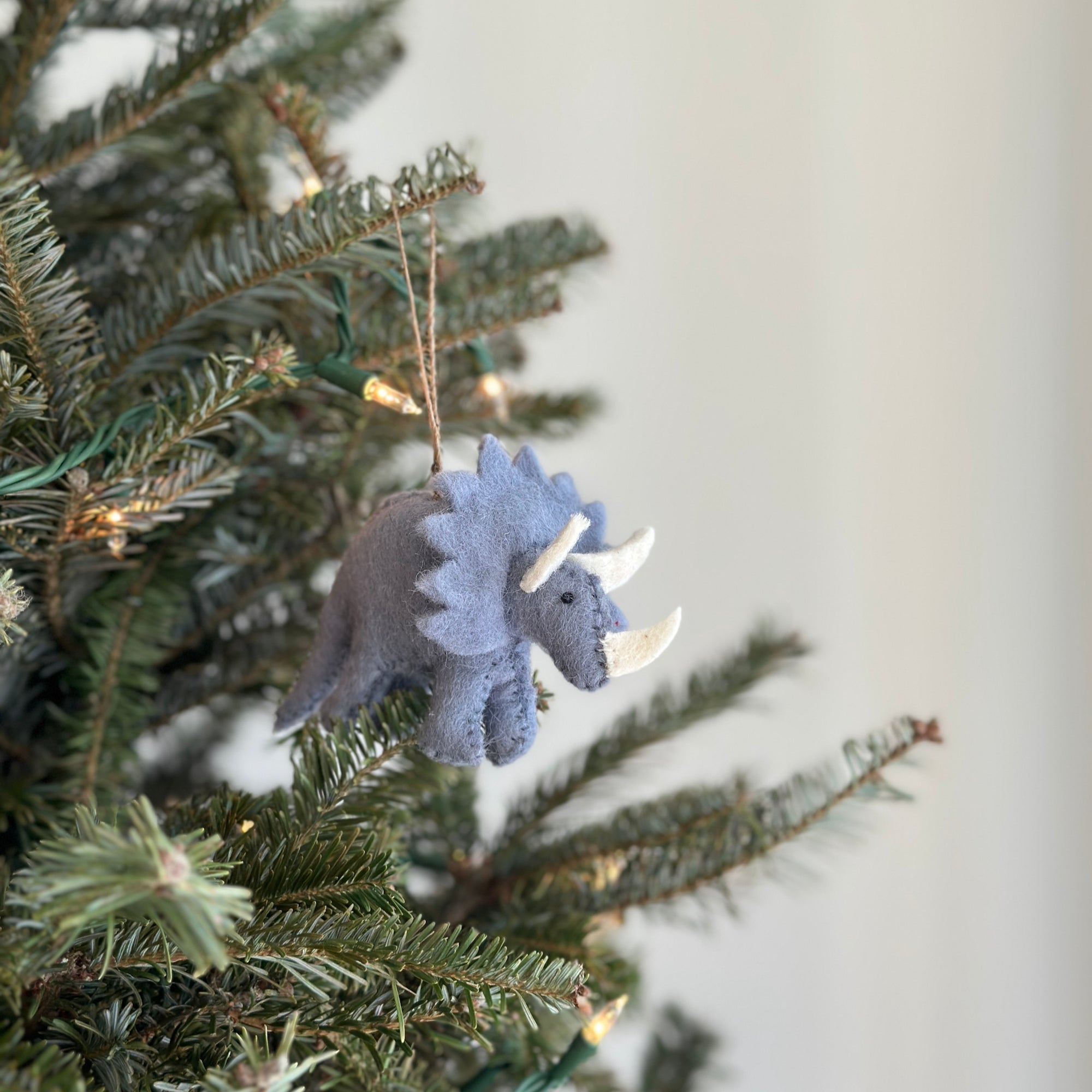 Felt Christmas Ornaments Set Of 5 - Dinosaurs
