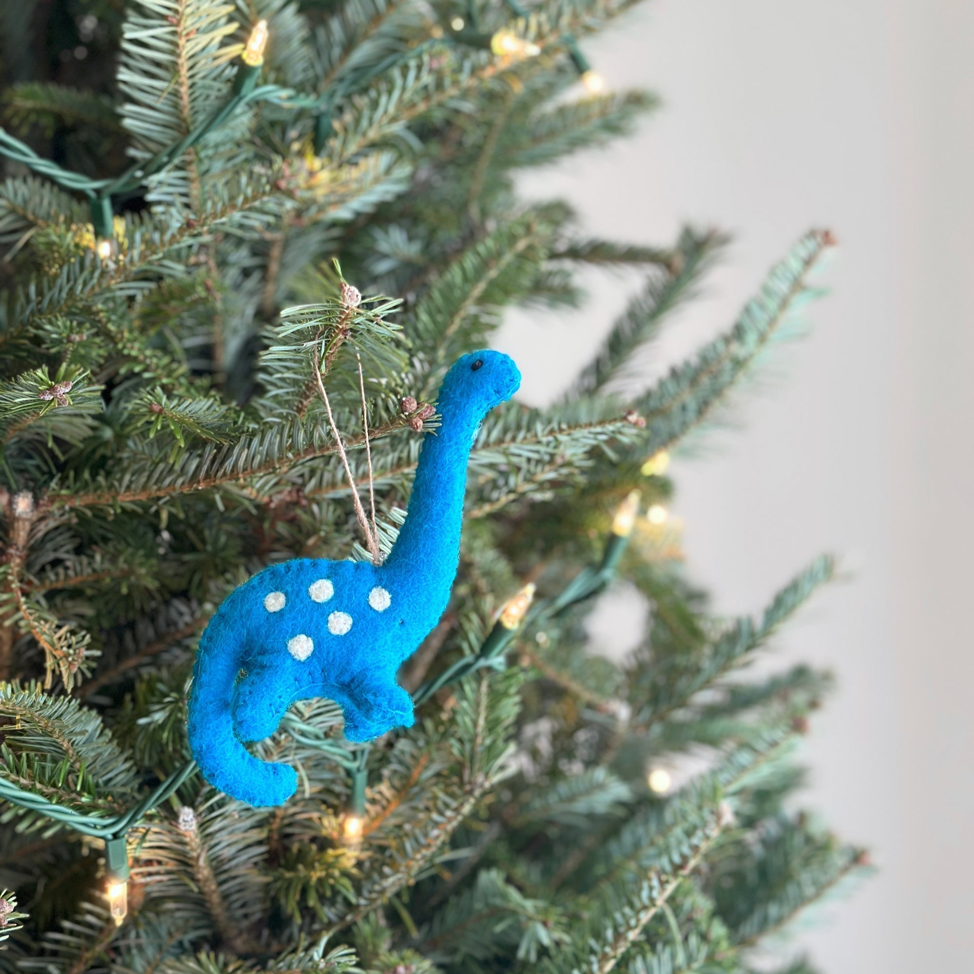 Felt Christmas Ornaments Set Of 5 - Dinosaurs