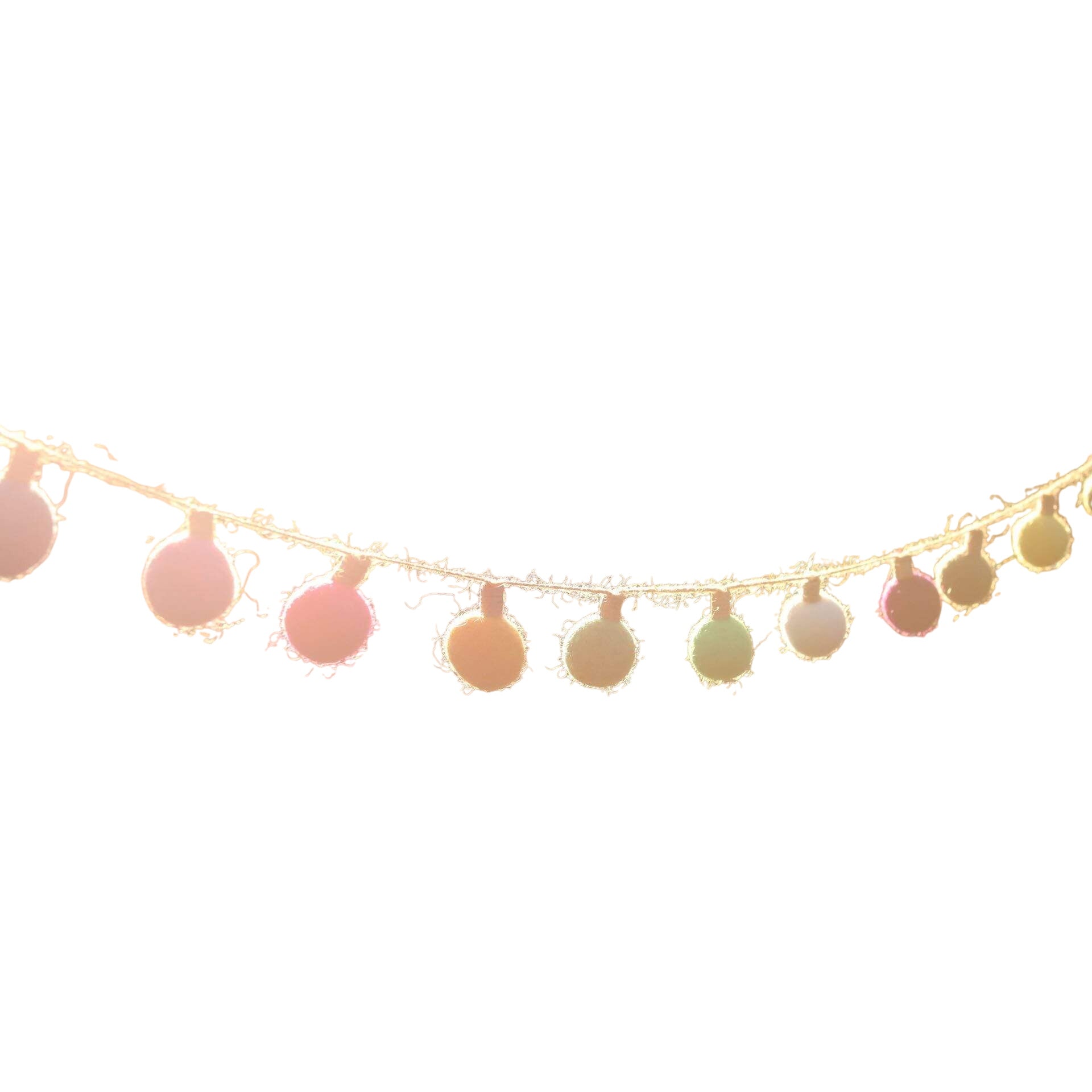 Felt Color Ball Lightbulb Garland