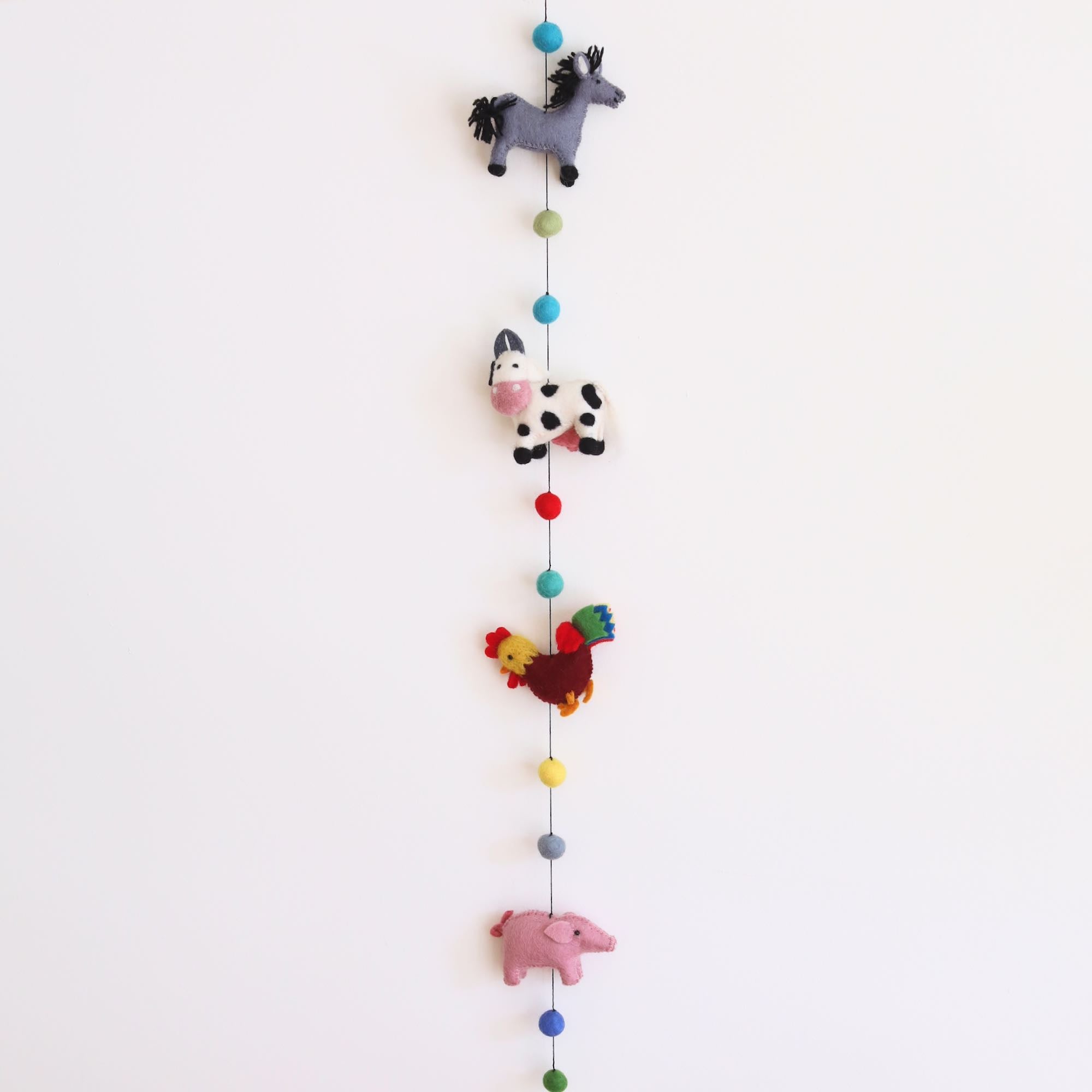Felt Farml Animal Garland