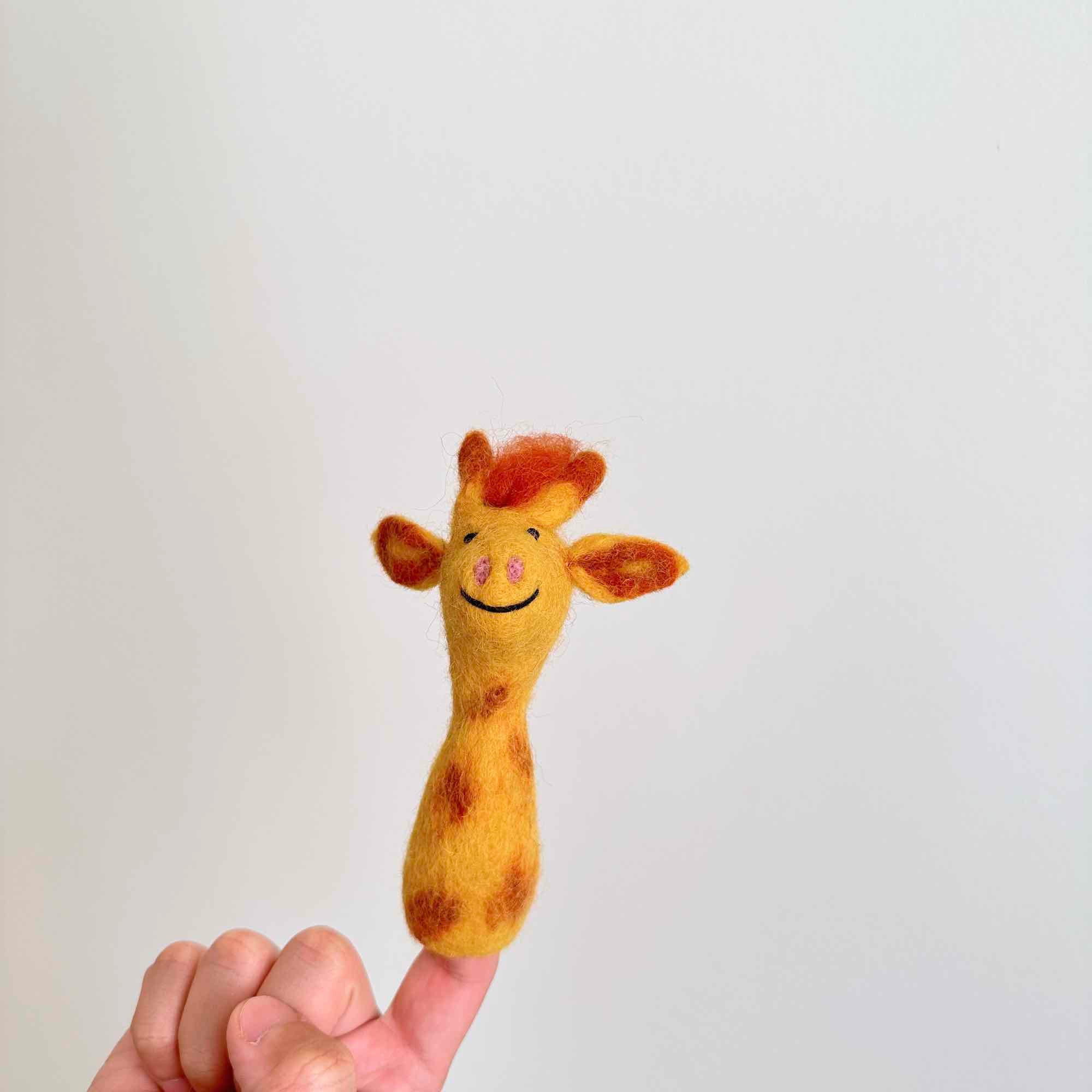 Felt Finger Puppets Set Of 5 - Safari Animals