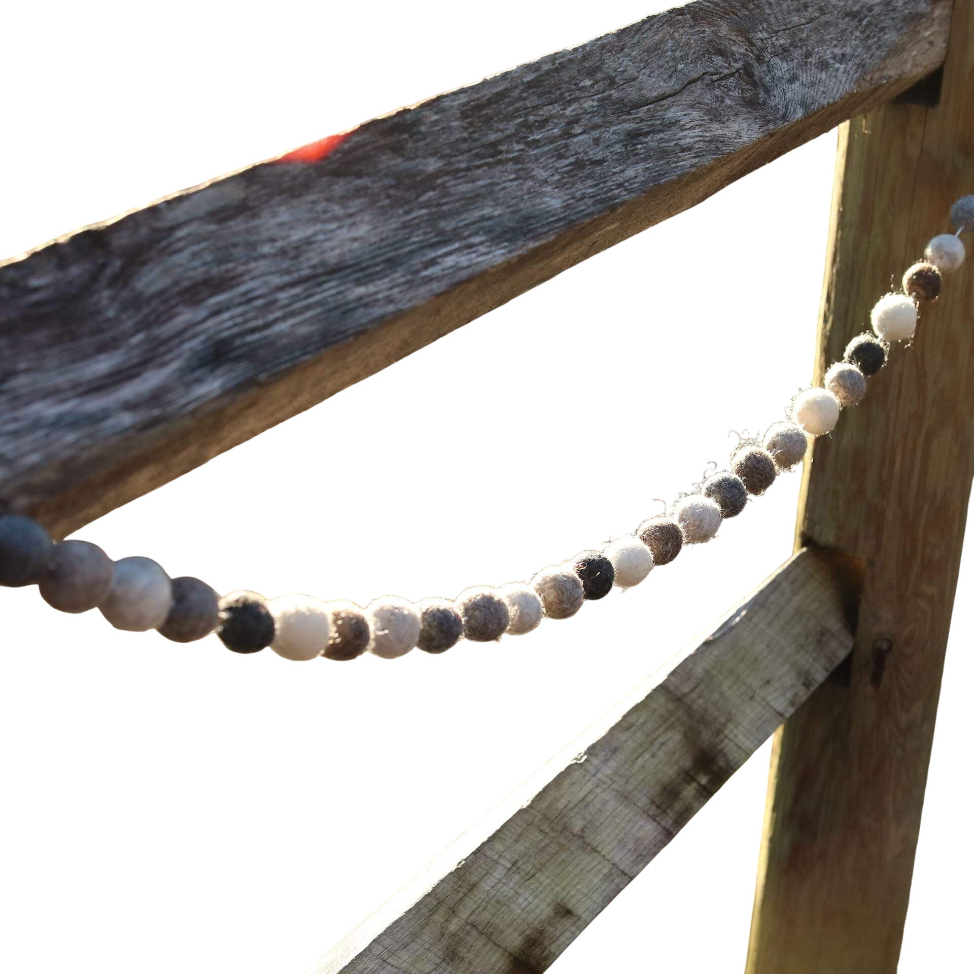 Gray Felt Ball Garland