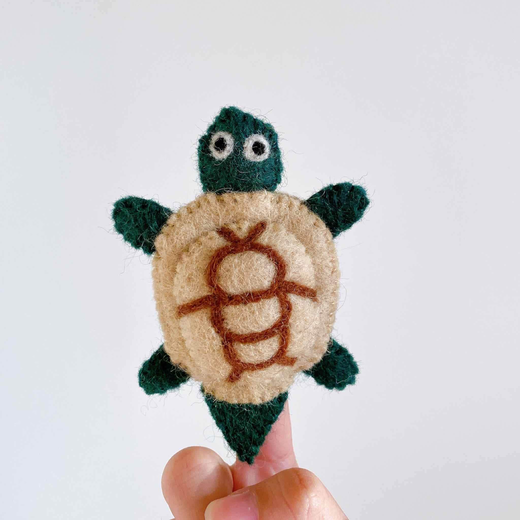 Felt Finger Puppet- Turtle