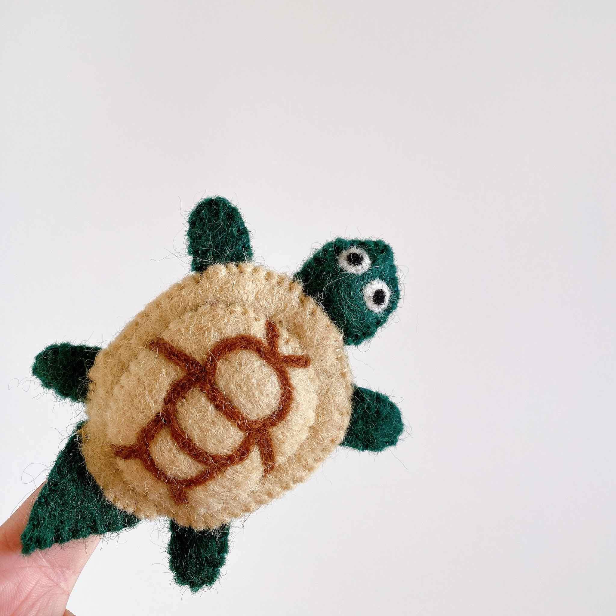 Felt Finger Puppet- Turtle