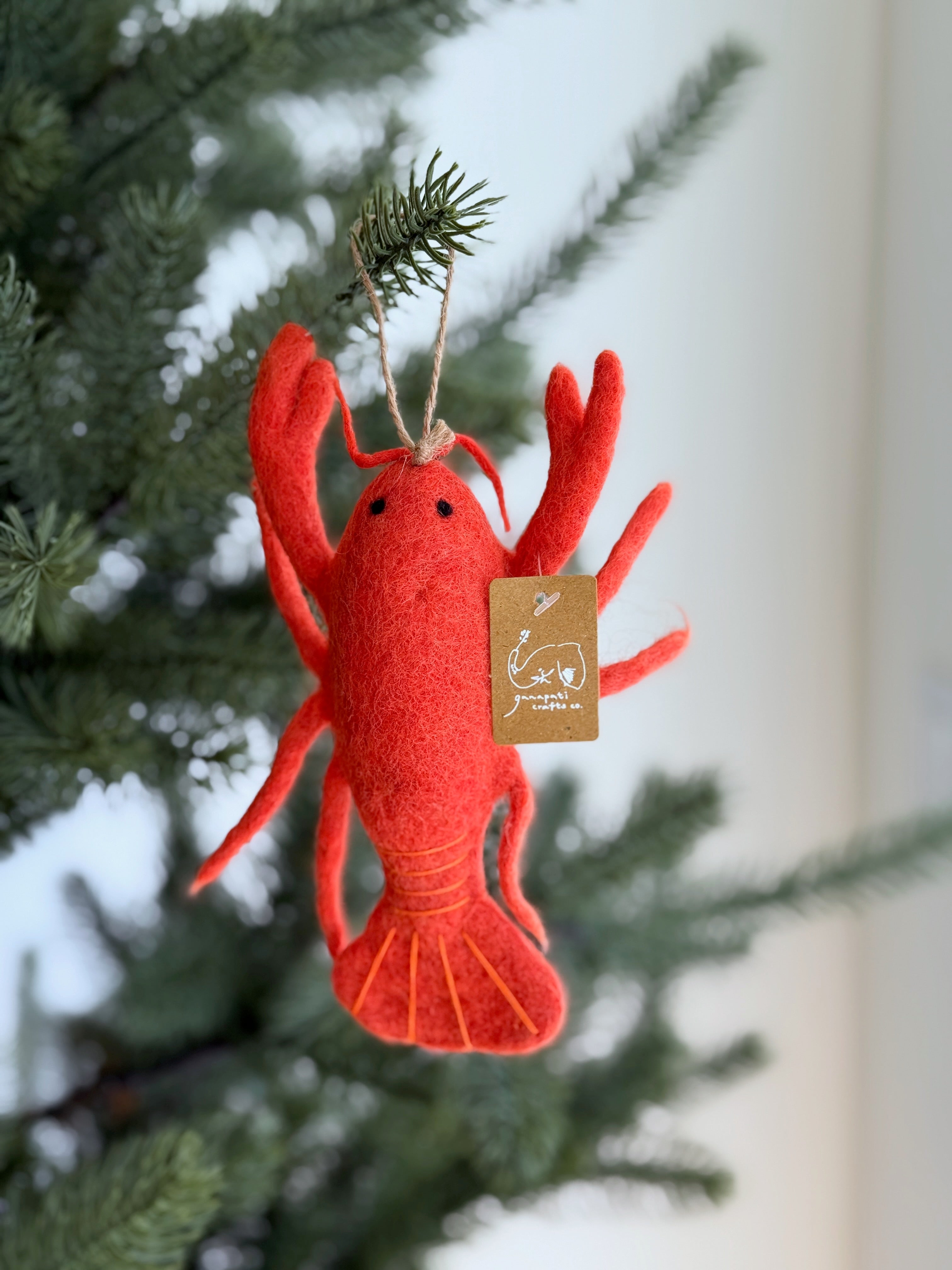 Felt Lobster Ornament