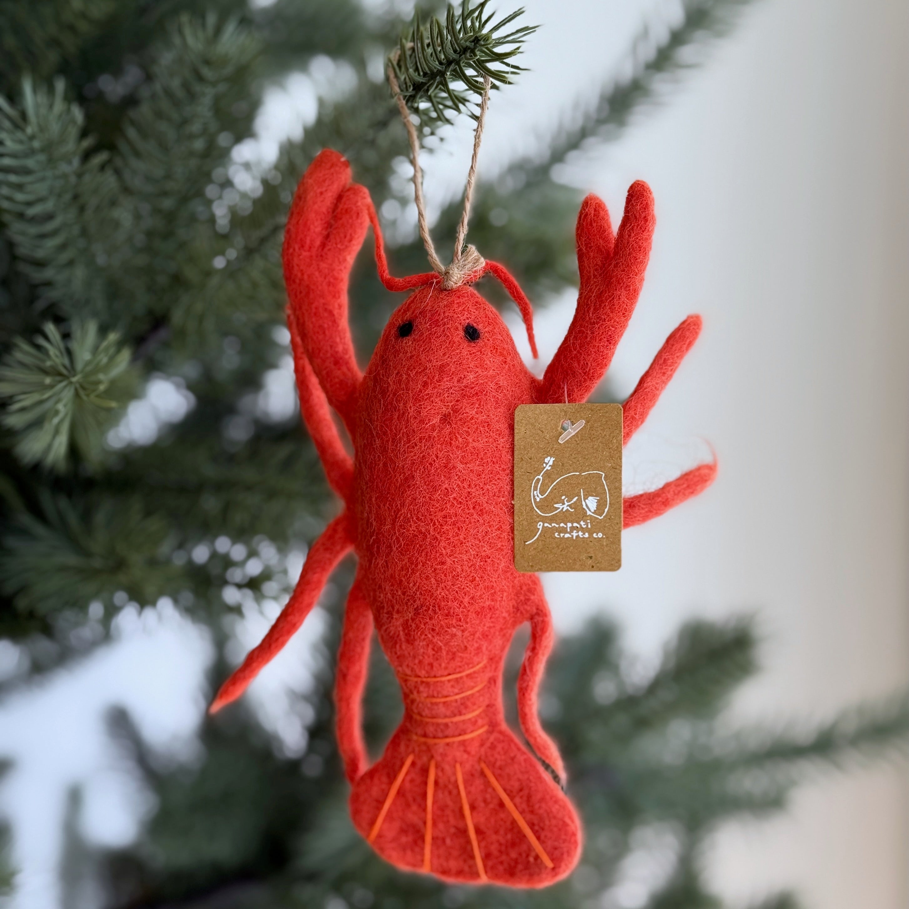 Felt Lobster Ornament