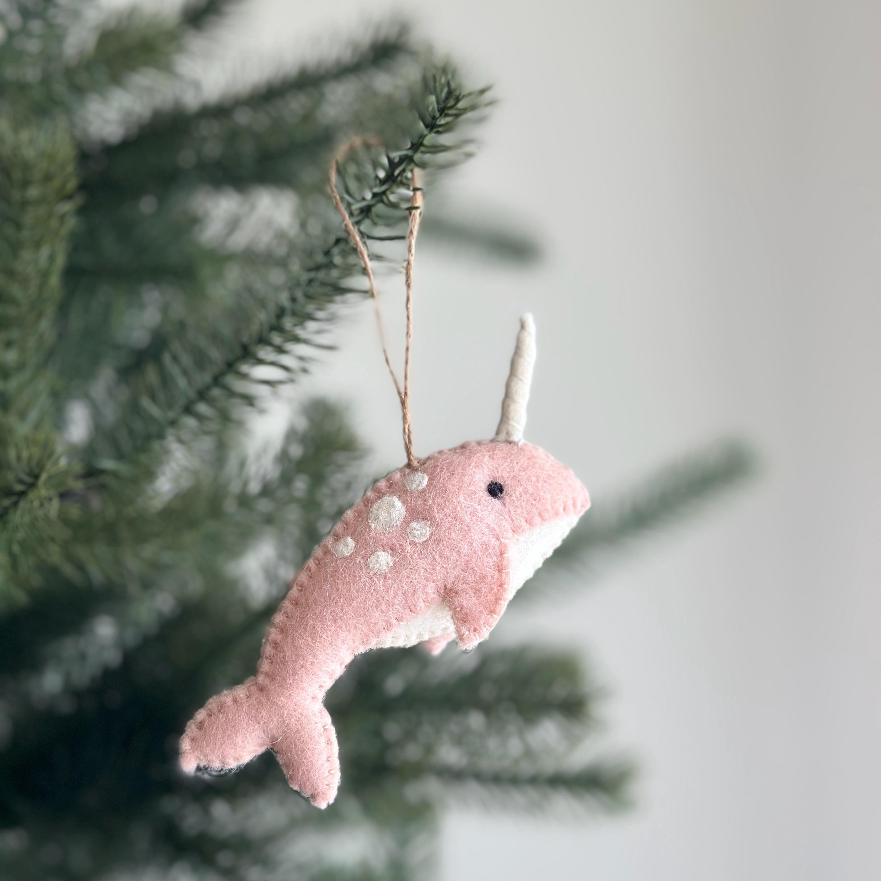 Felt Narwhal Ornament