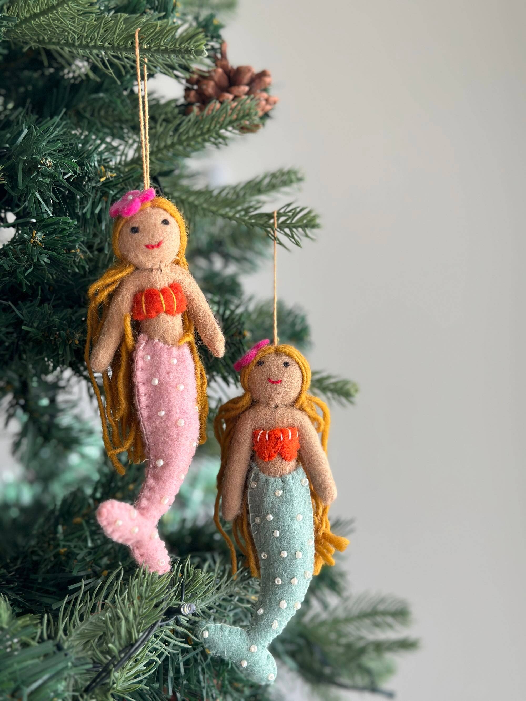 Felt Ornament - Blonde Mermaid