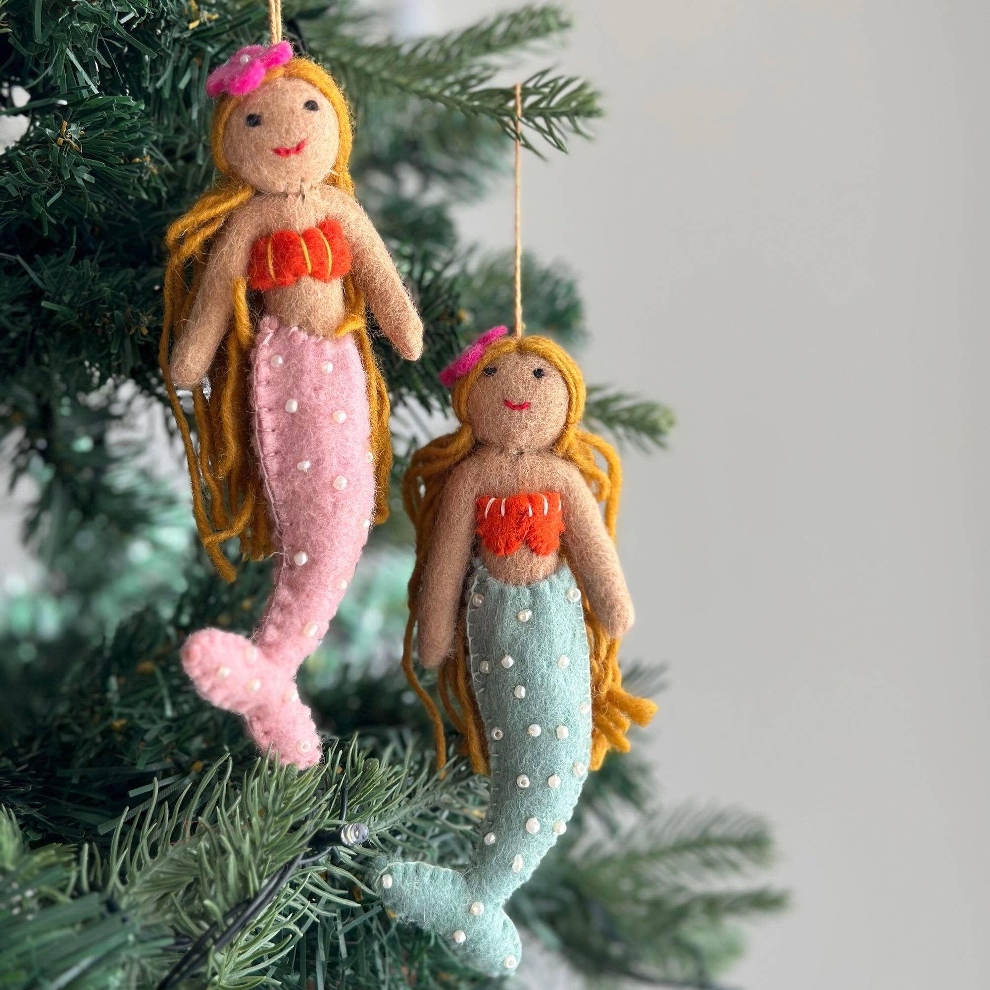 Felt Ornament - Blonde Mermaid