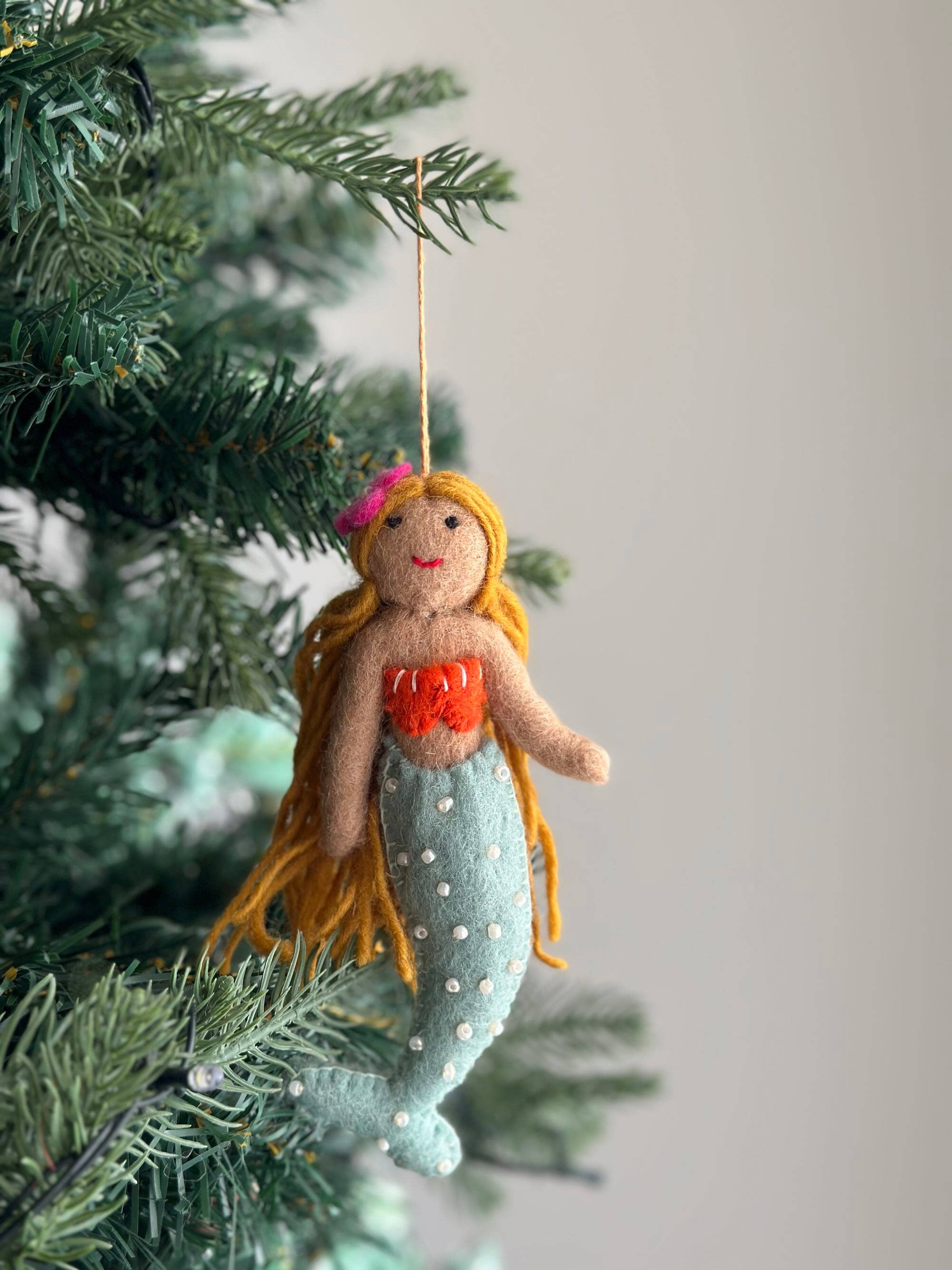 Felt Ornament - Blonde Mermaid