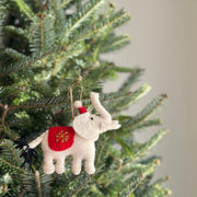 Felt Ornament - White Elephant