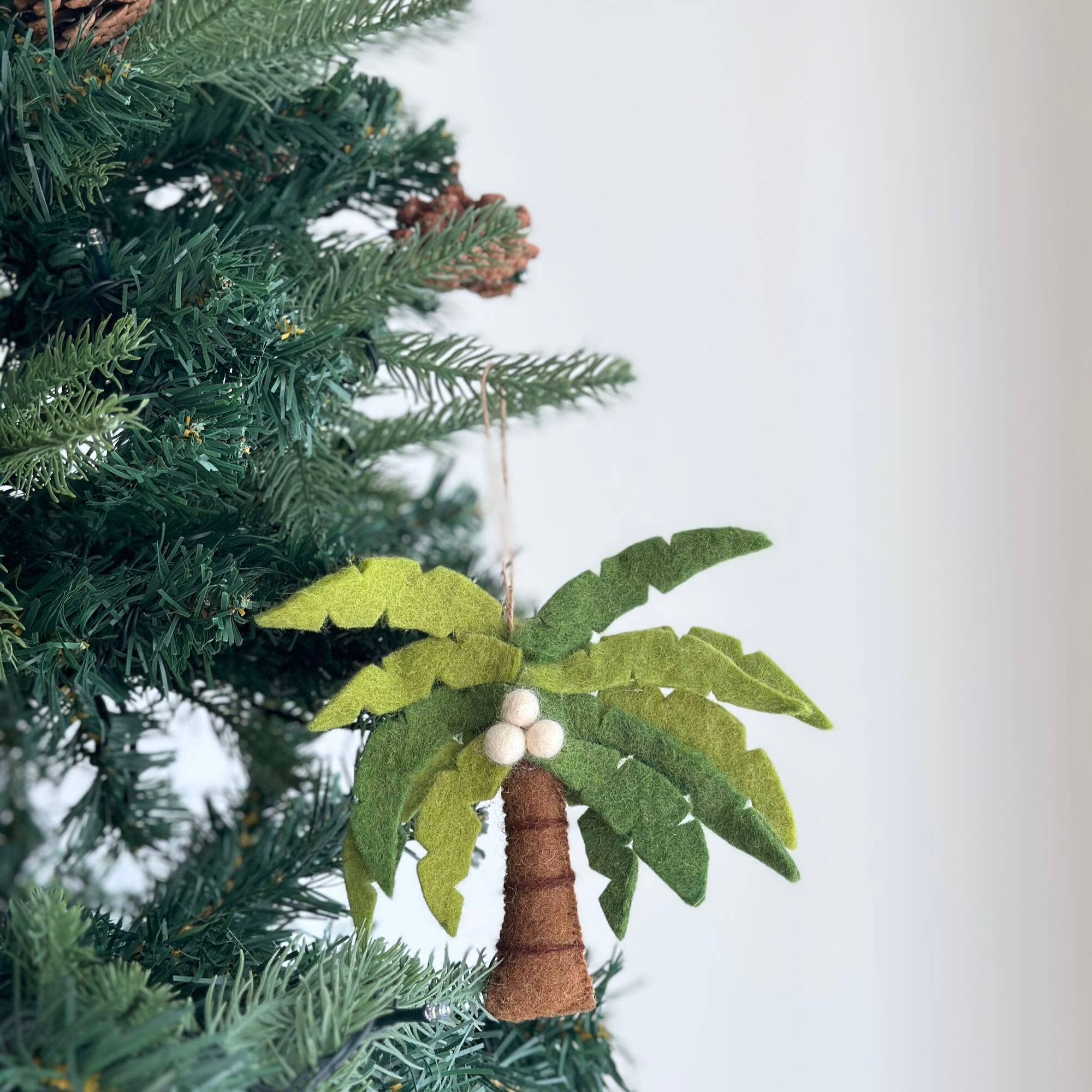 Felt Palm Tree With Coconut Ornament