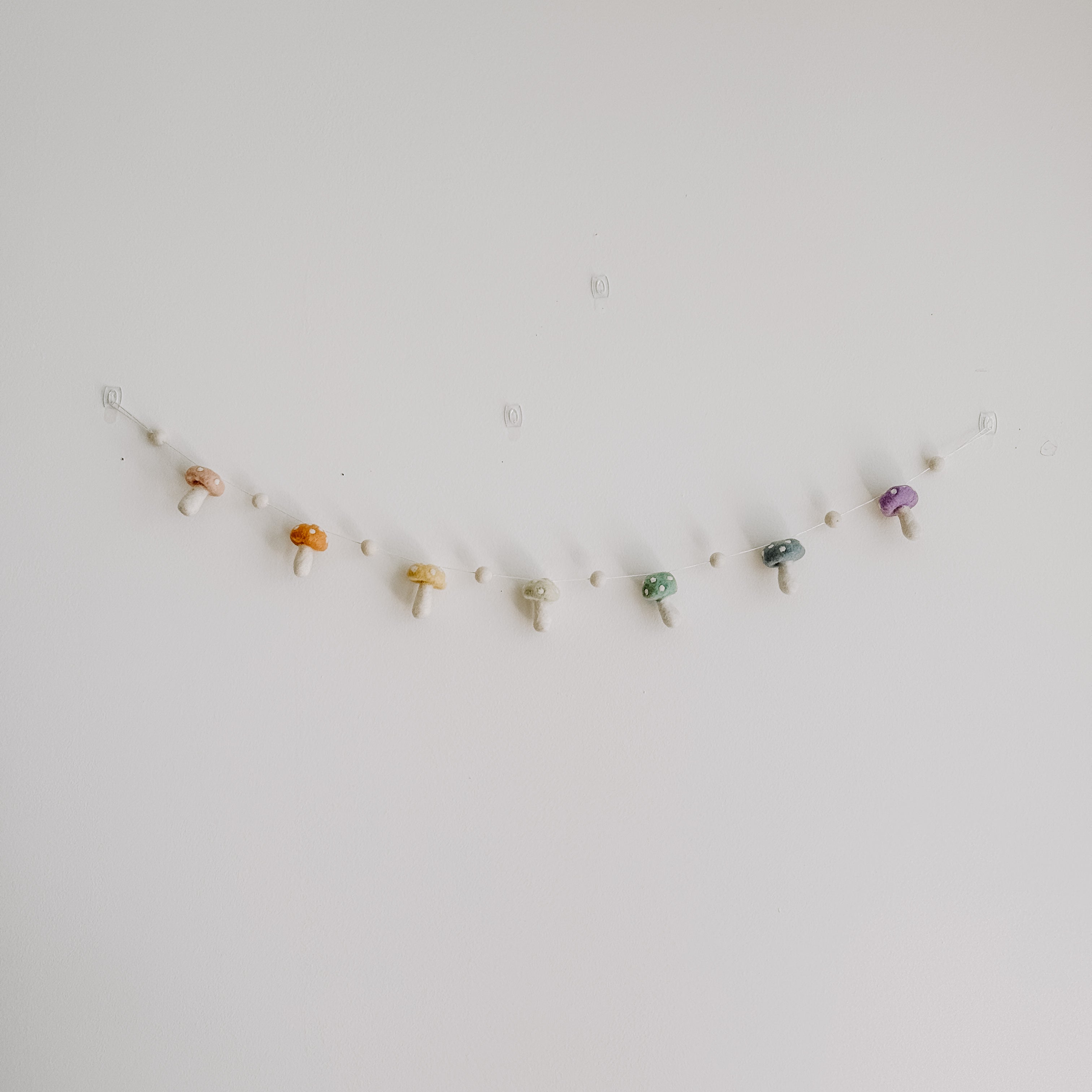 Felt Pastel Mushroom Garland