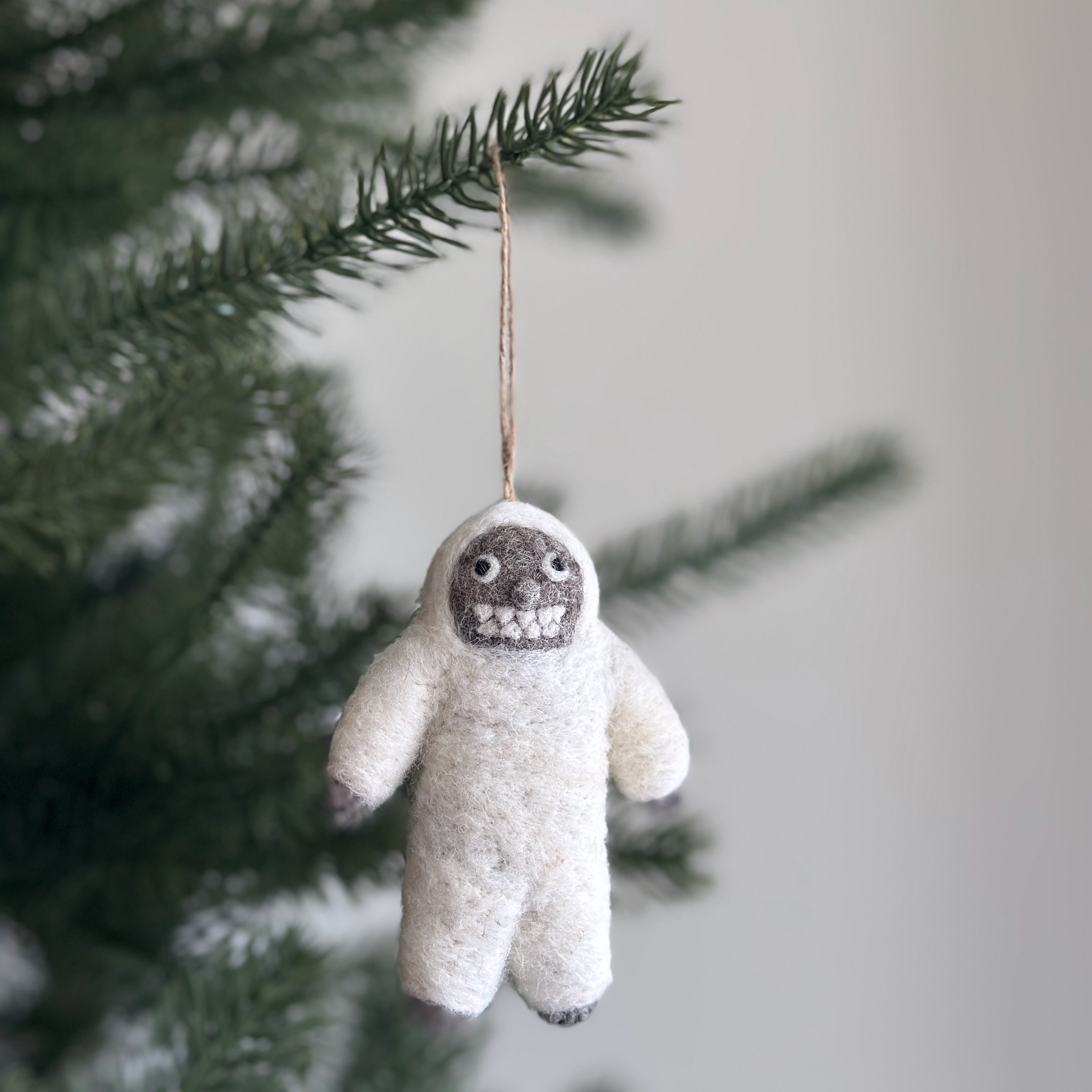 Felt Yeti Ornament