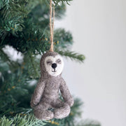 Felt Yoga Sloth Ornament