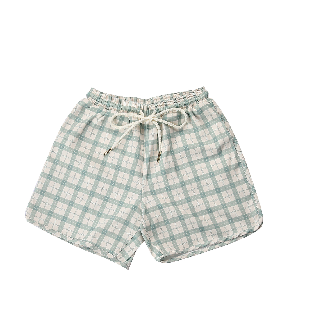 Swim Trunks | Upf + Recycled - Fern Plaid