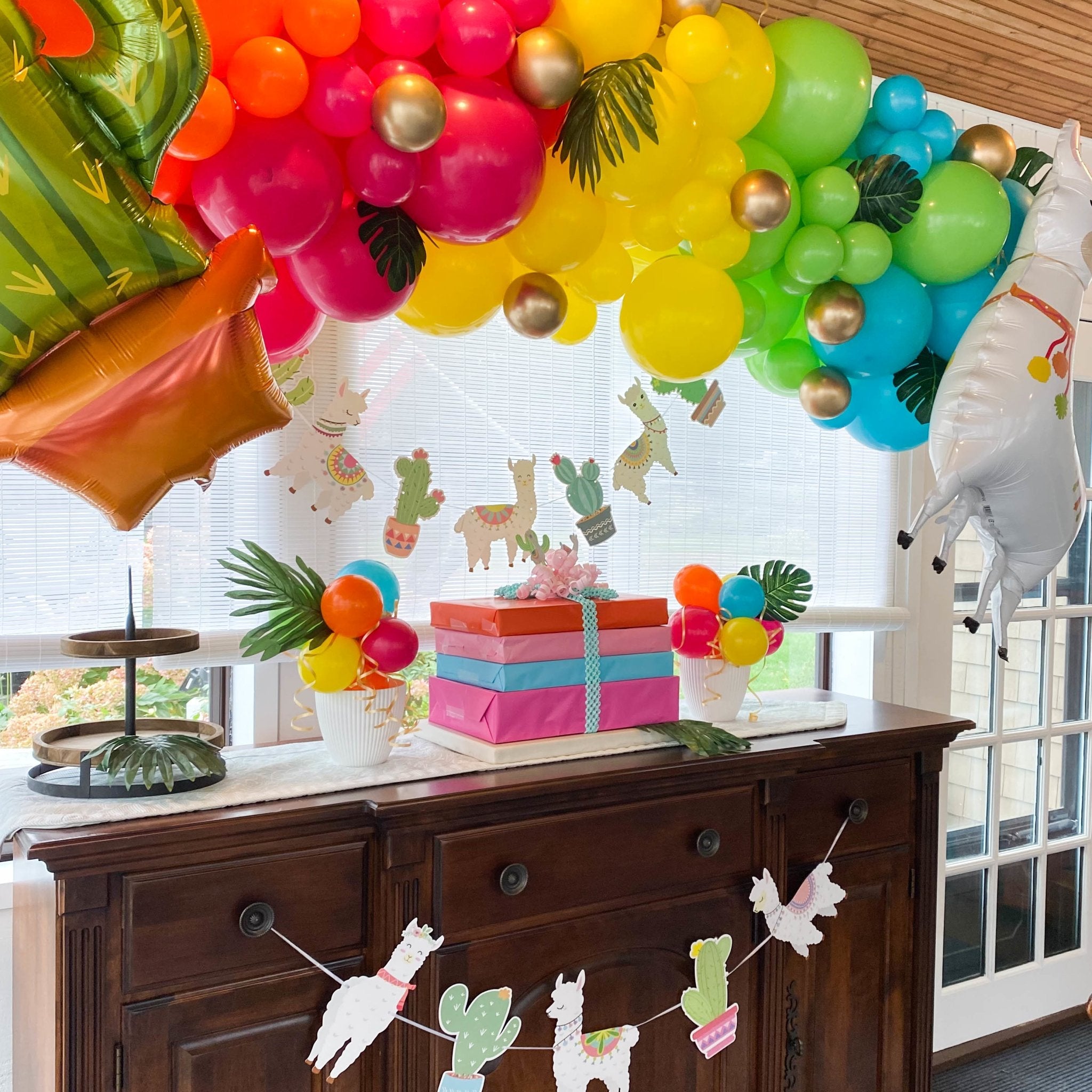 Neon Tropical Fiesta Balloon Garland Kit