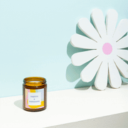 Candle Jar W/lid Amber - Delightful