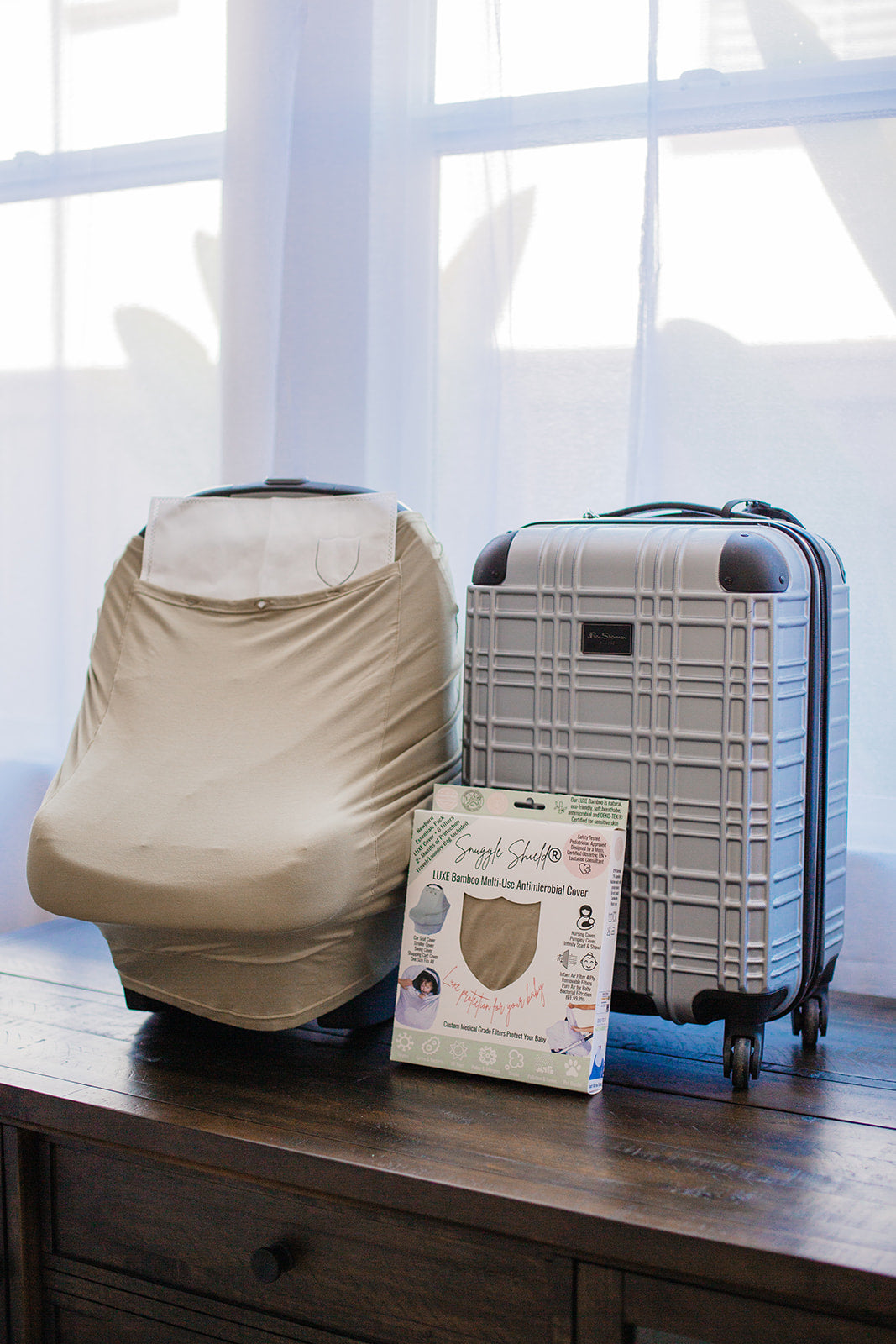 ® Luxe Protection™ Bamboo Multi-use Antimicrobial Air Filtering Infant Cover Moss Green