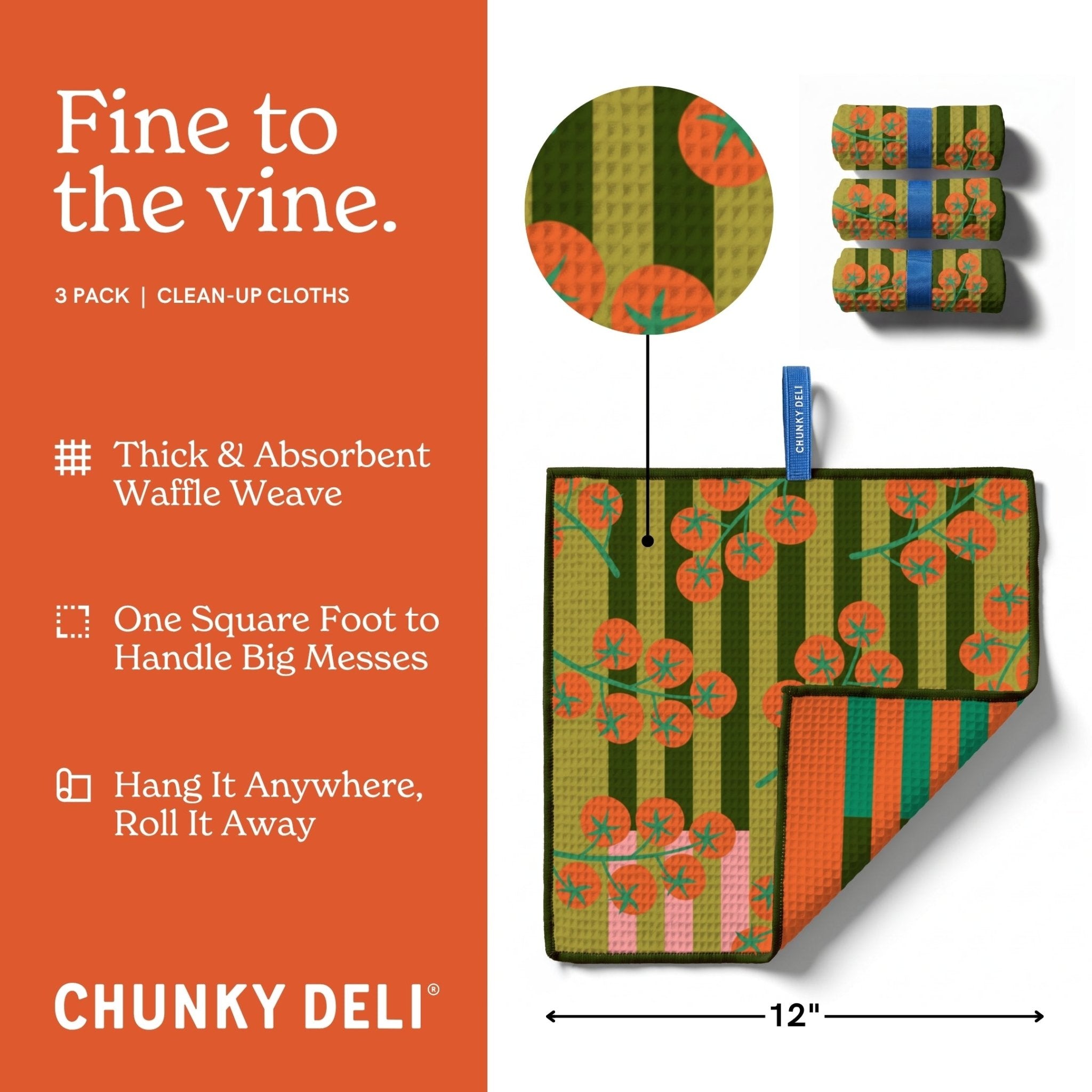Fine To The Vine | 3 Pack Clean-up Cloths