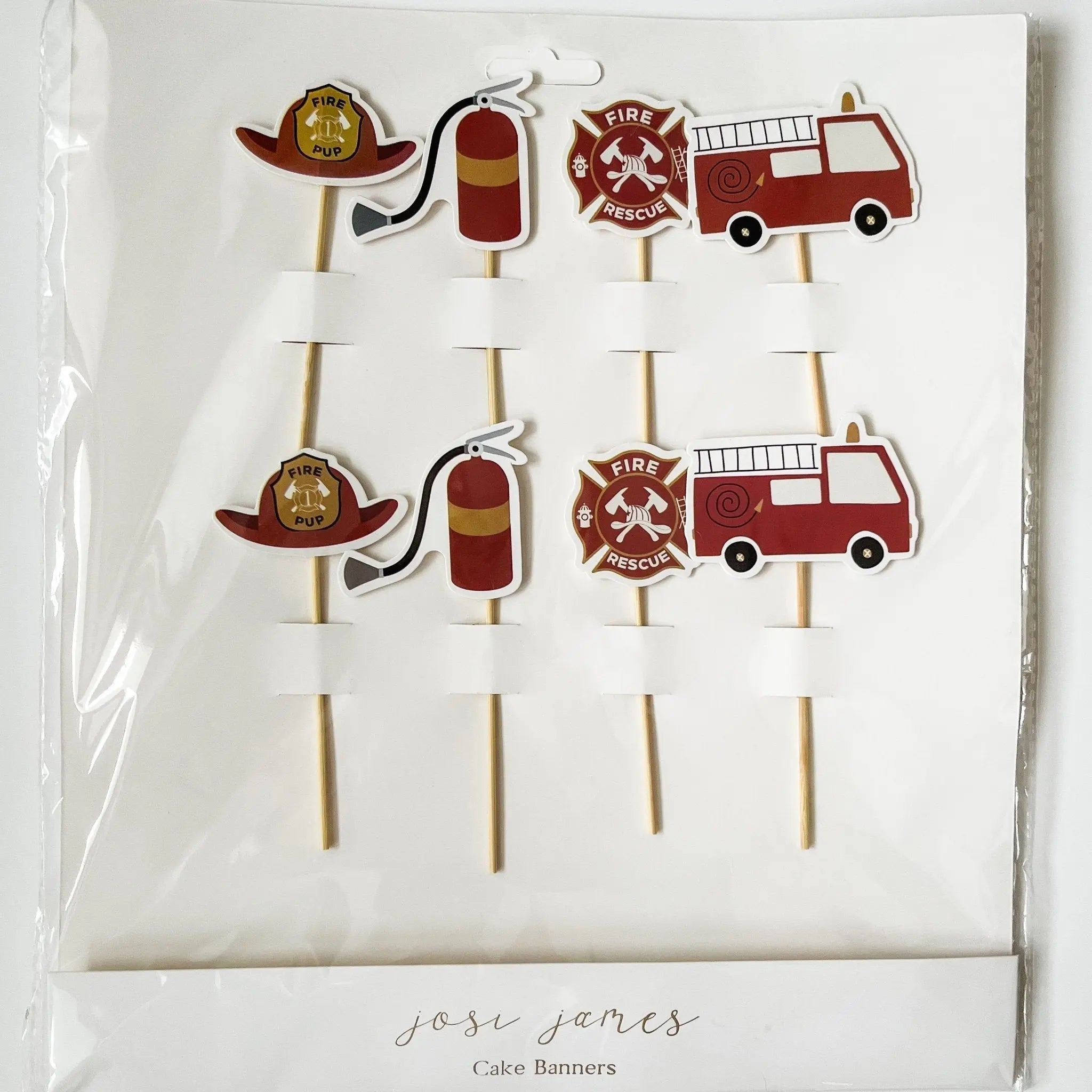 Fire Truck Toppers (8 Count)
