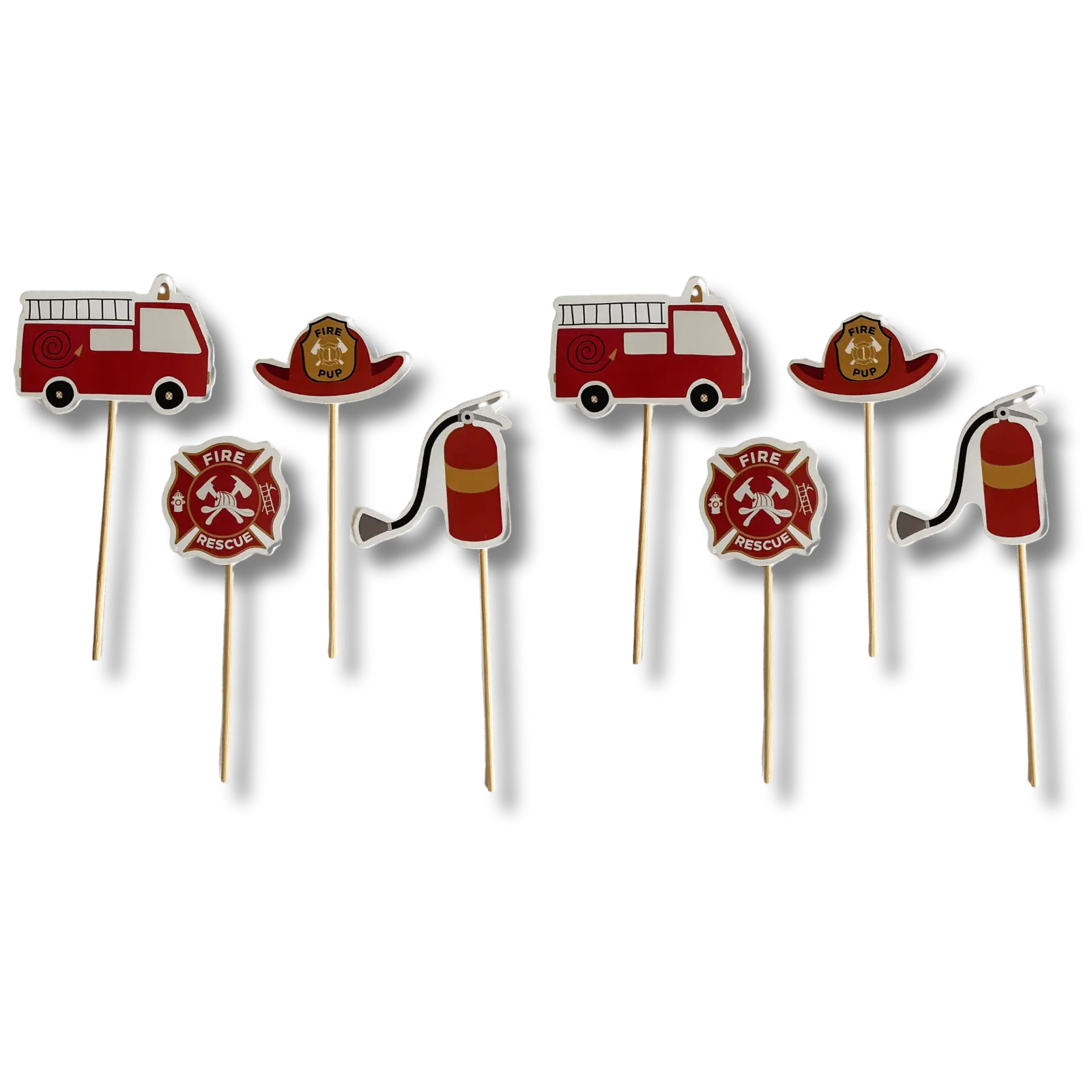 Fire Truck Toppers (8 Count)