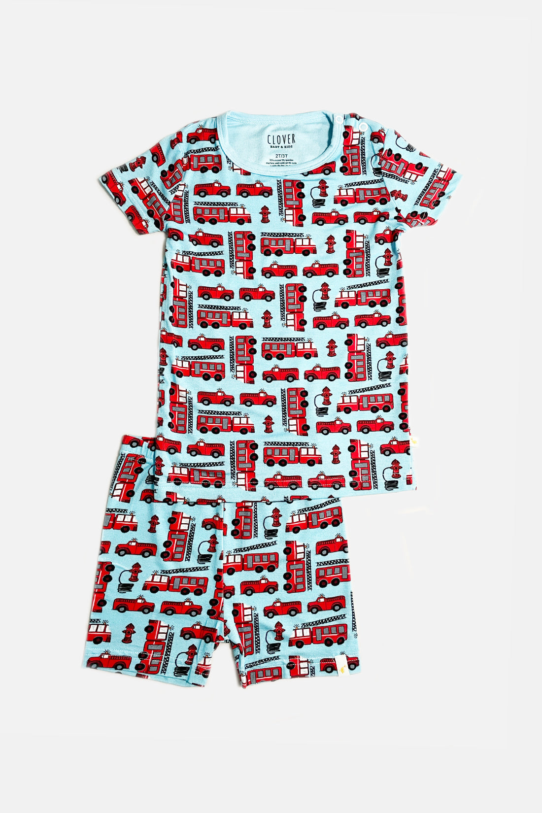 Shorts Pajama Set - Fire Trucks