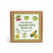 First Harvest Vegetable Patch Garden Kit | Radish, Lettuce, Green Beans & Zucchini |