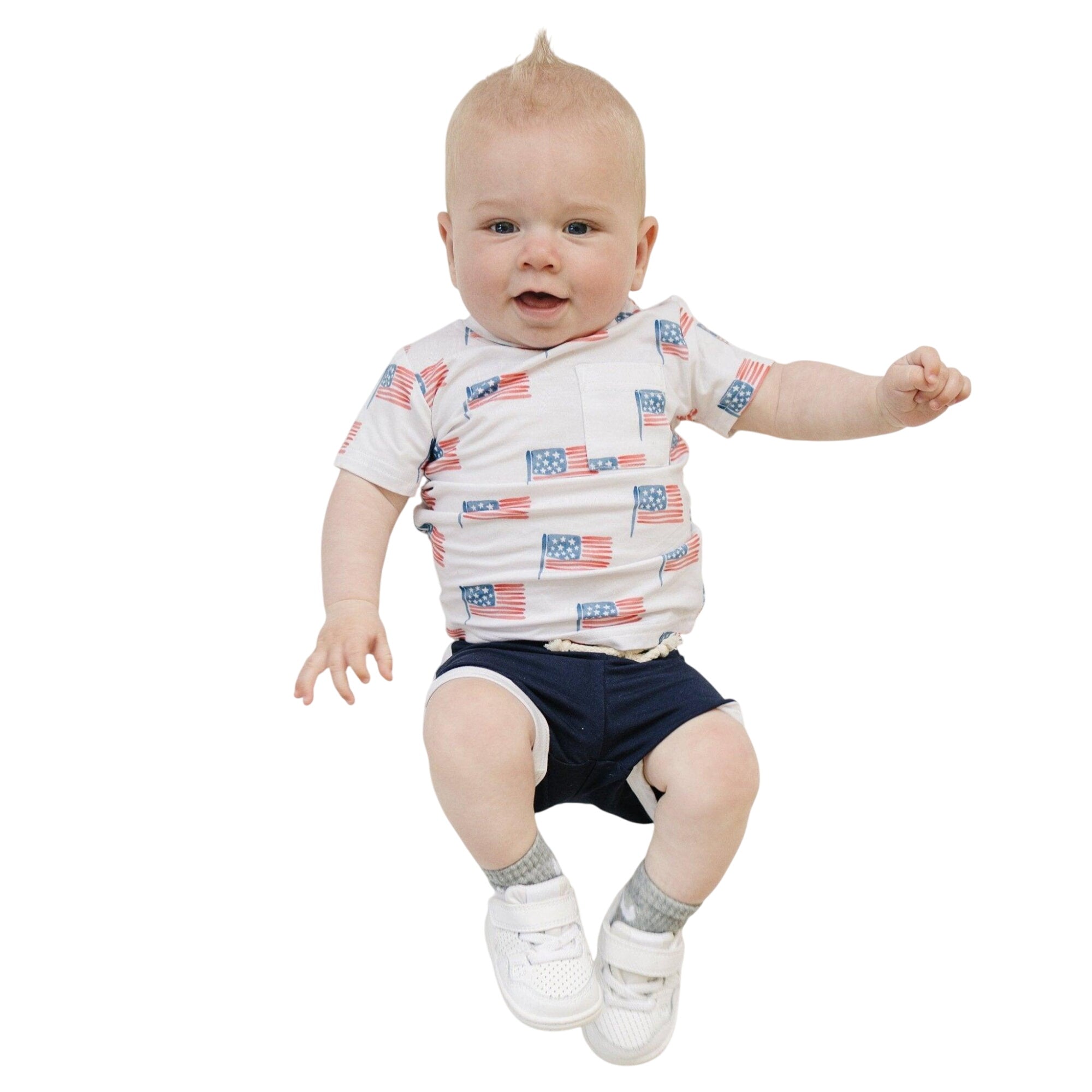 Navy Blue Bamboo Track Shorts